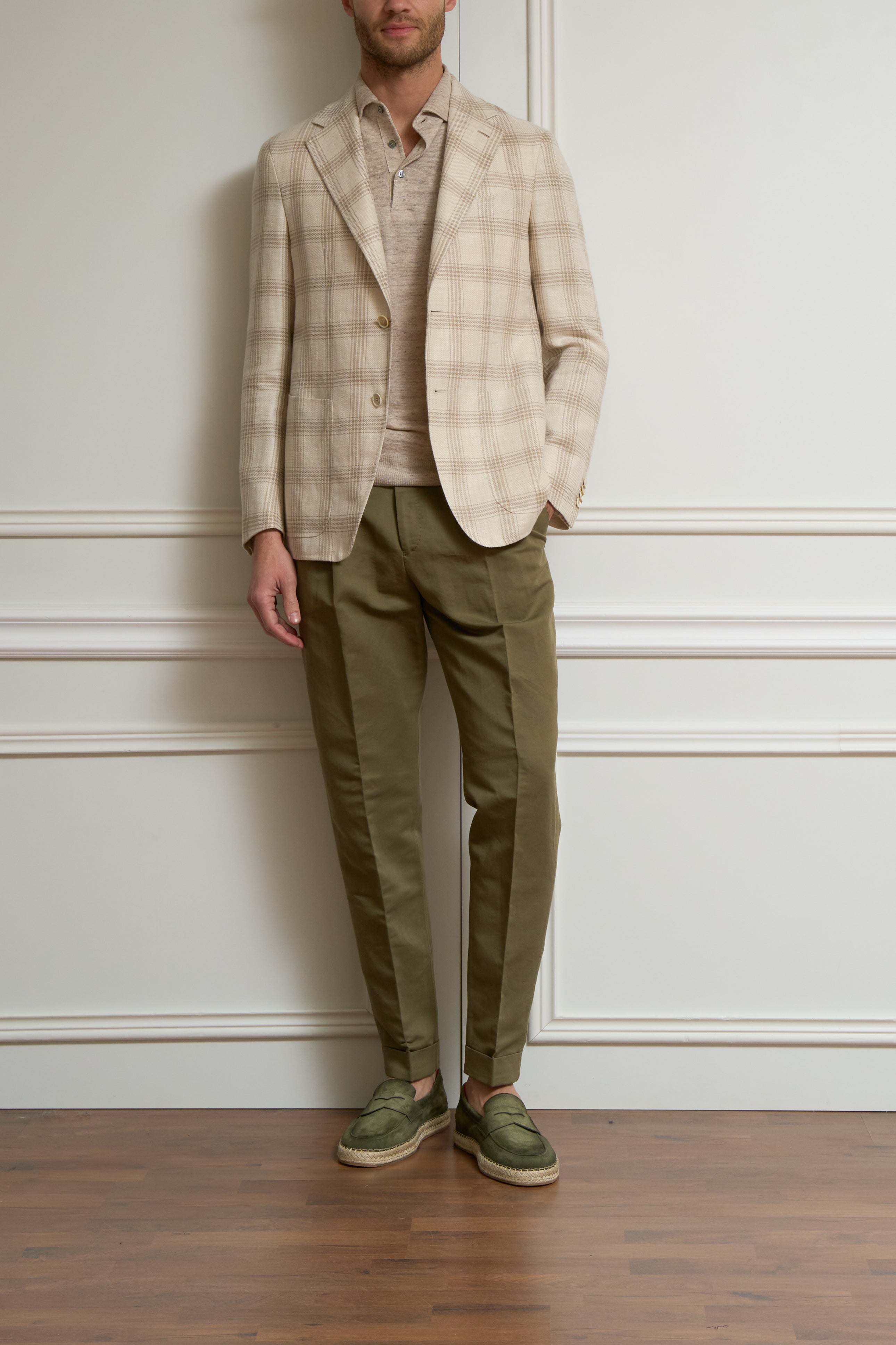 Kariertes Sakko in beige