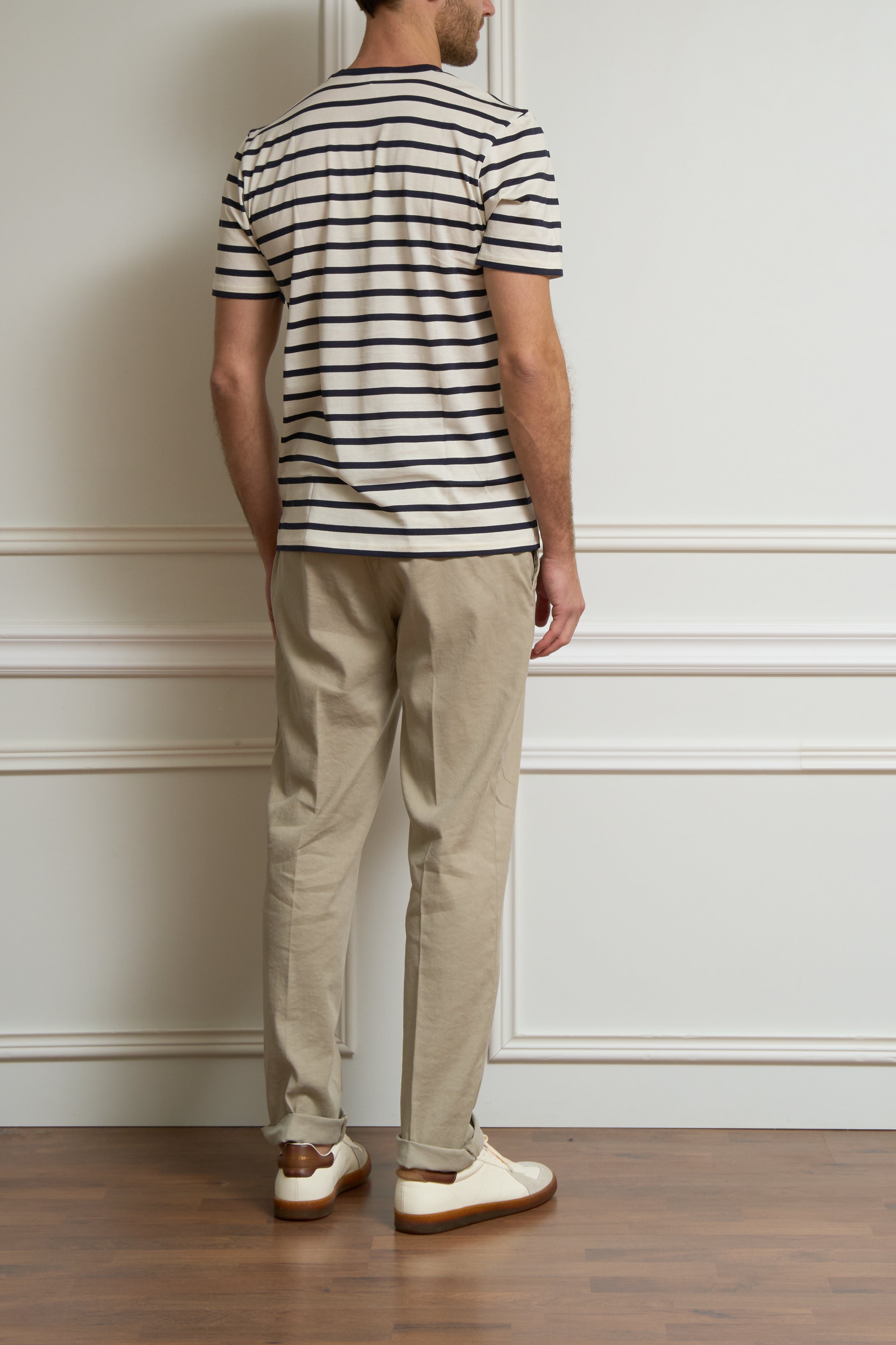 gestreiftes T-Shirt in navy