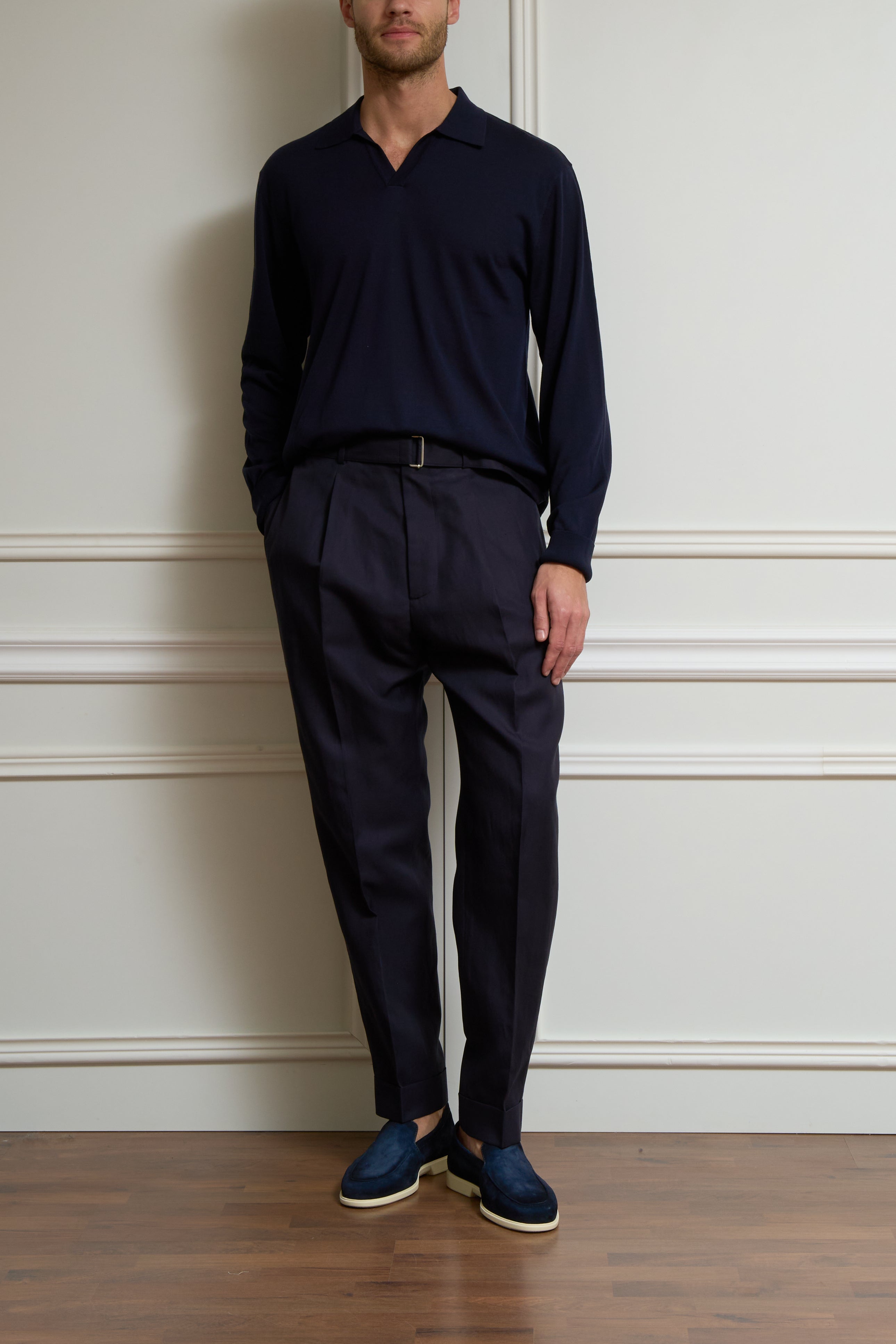 Leichte Hose in navy