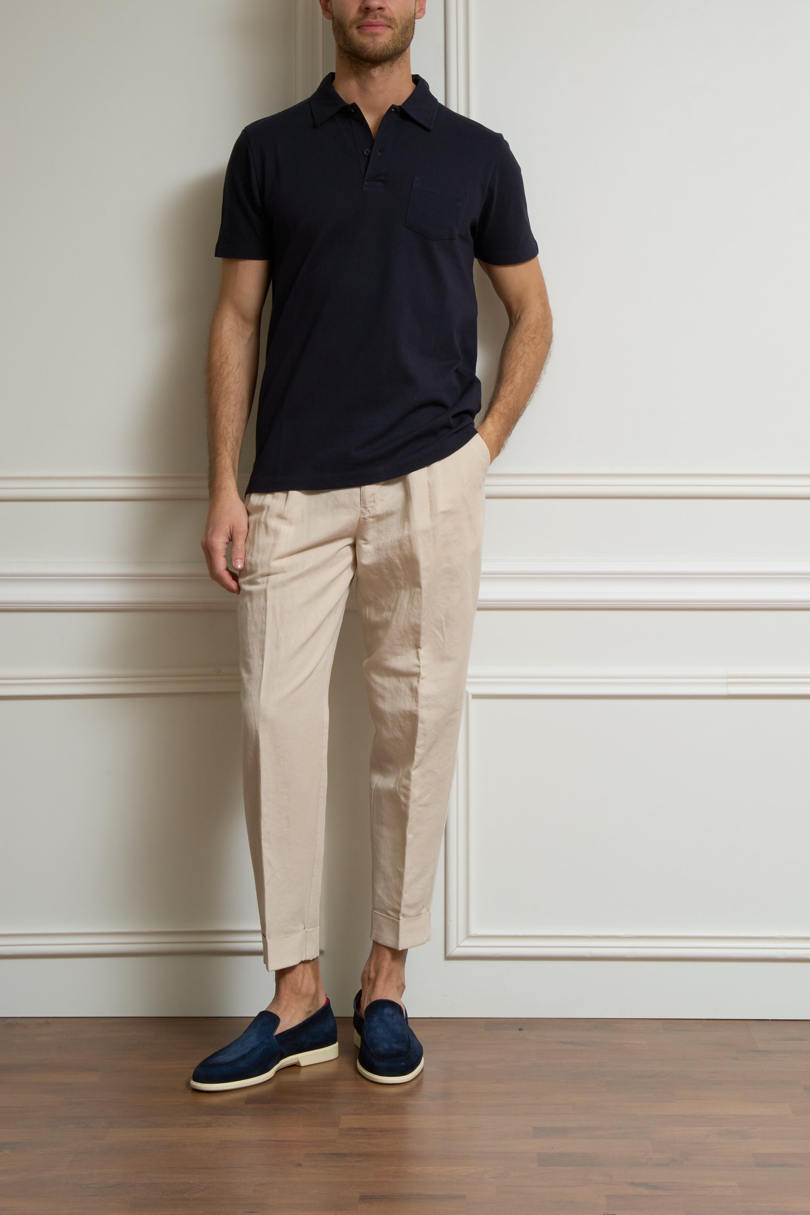 Loose-fitting T-shirt in beige
