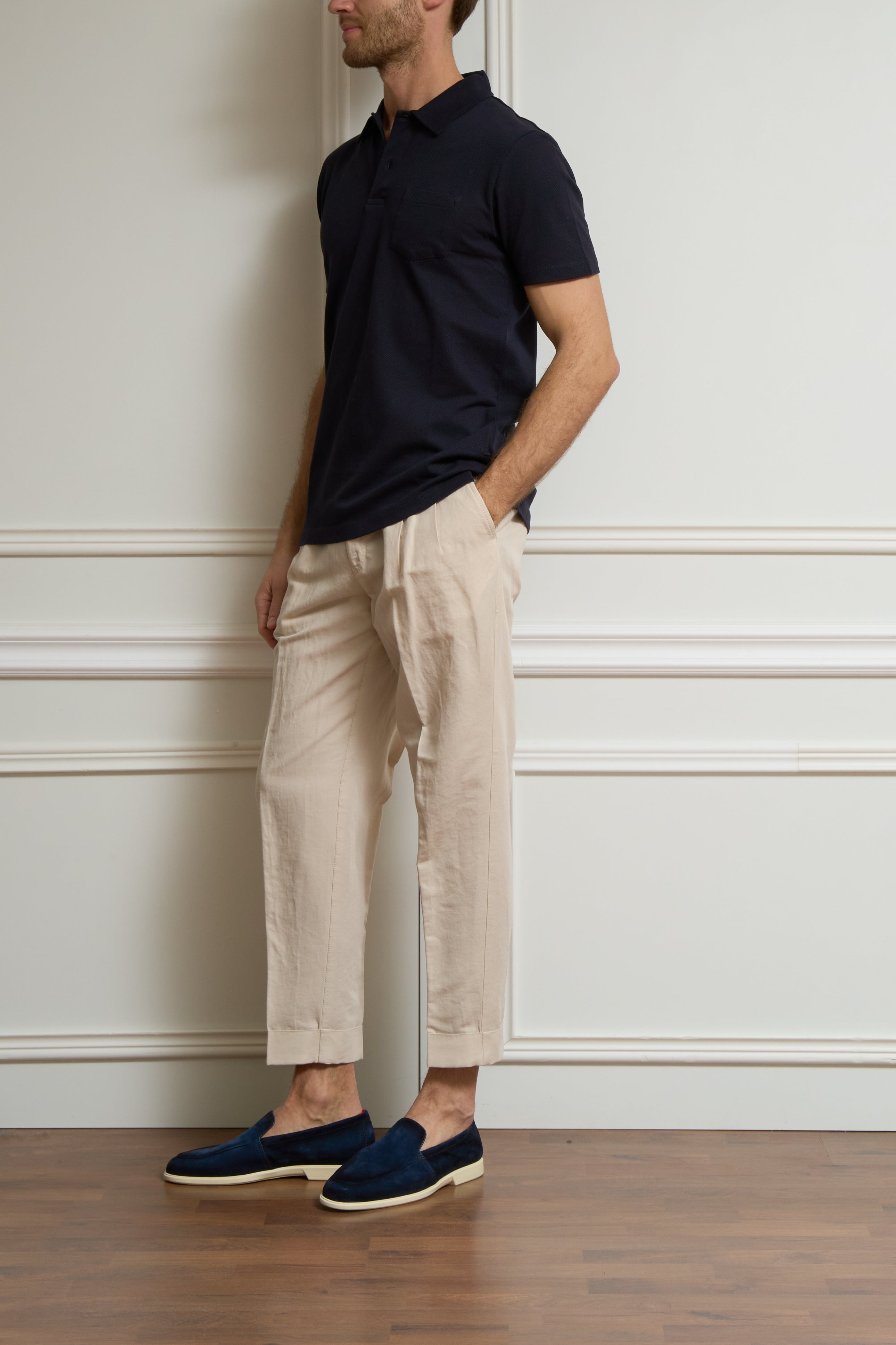Loose-fitting T-shirt in beige
