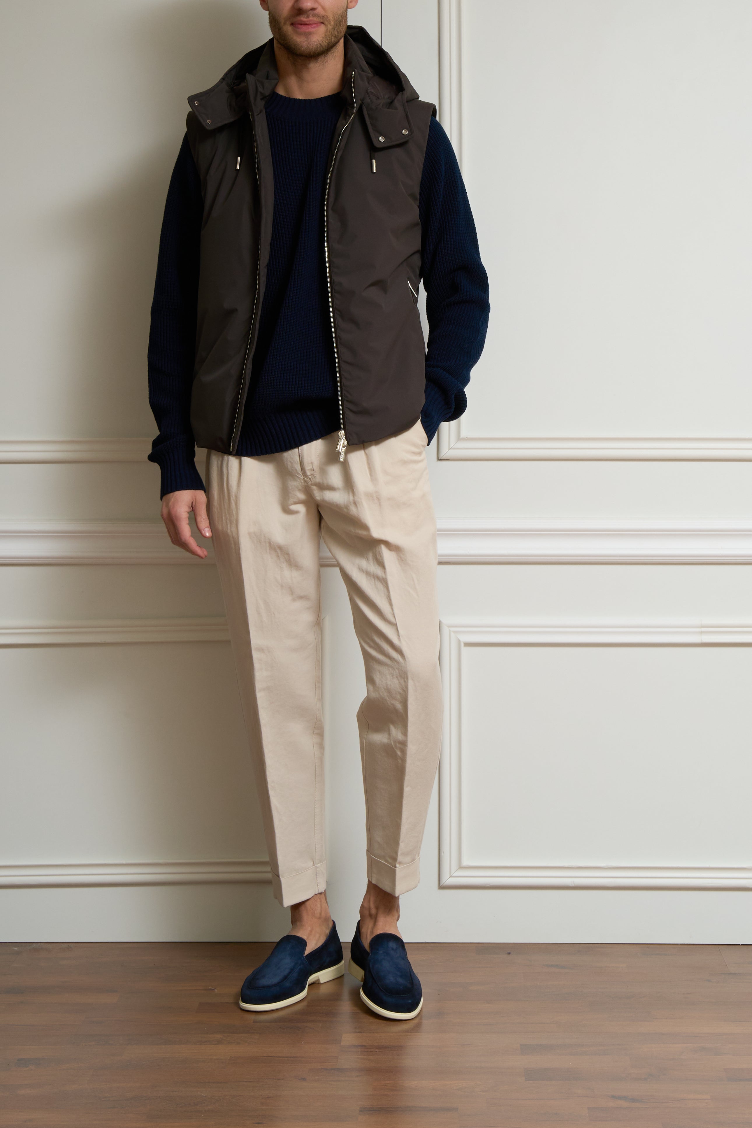 Hybride Jacke in braun