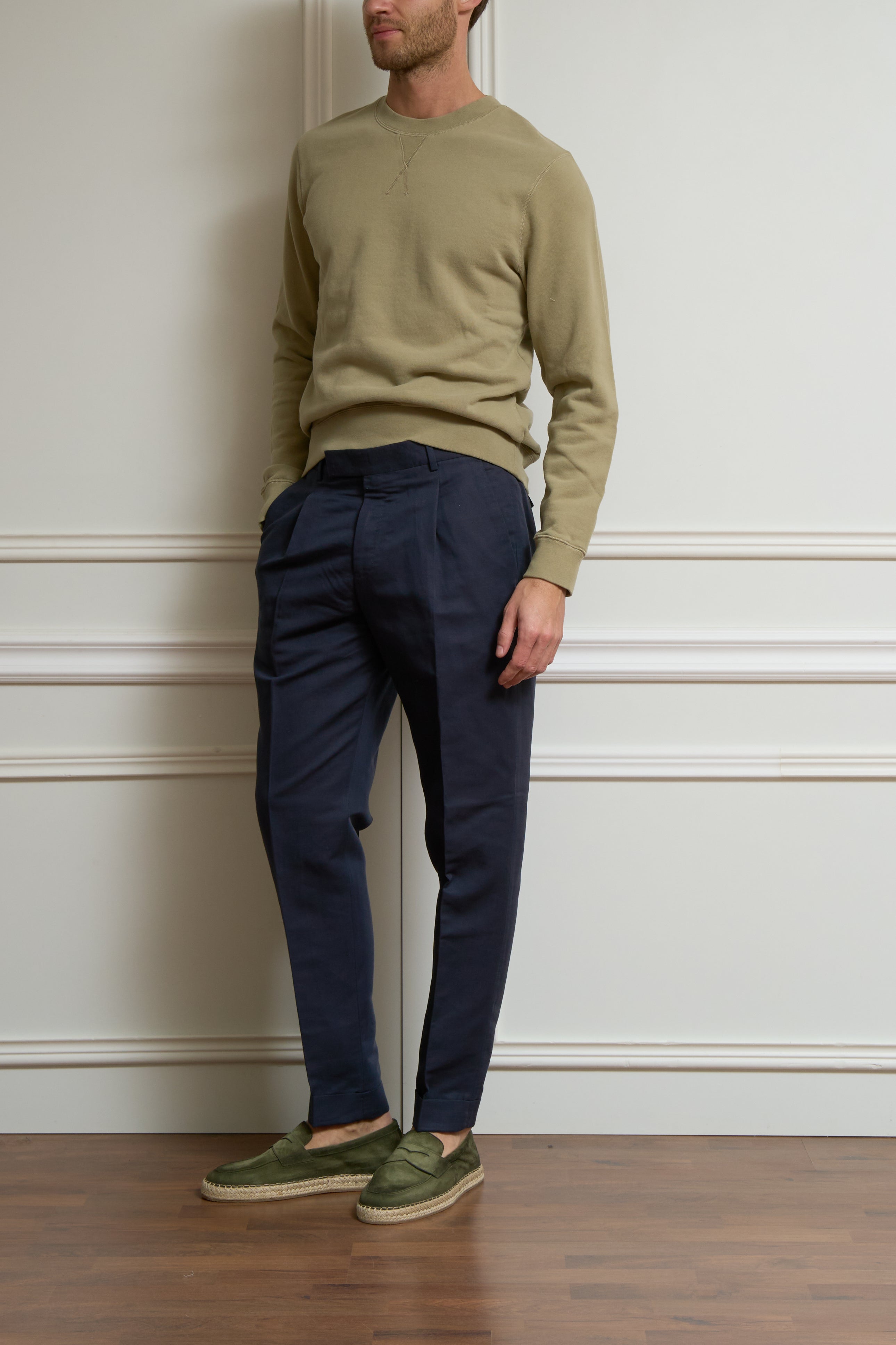 Bundfaltenhose in navy