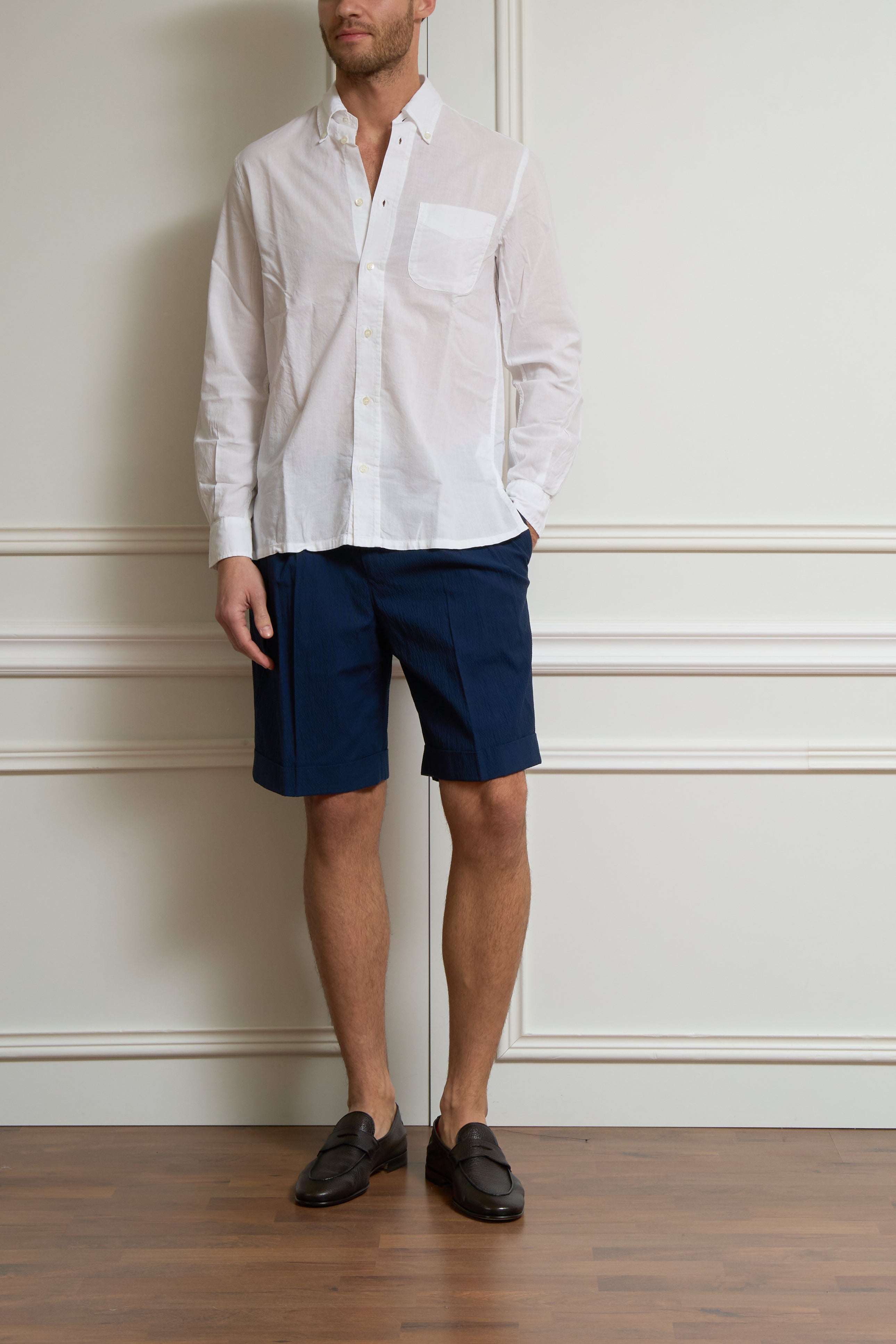 Denim shirt with breast pocket