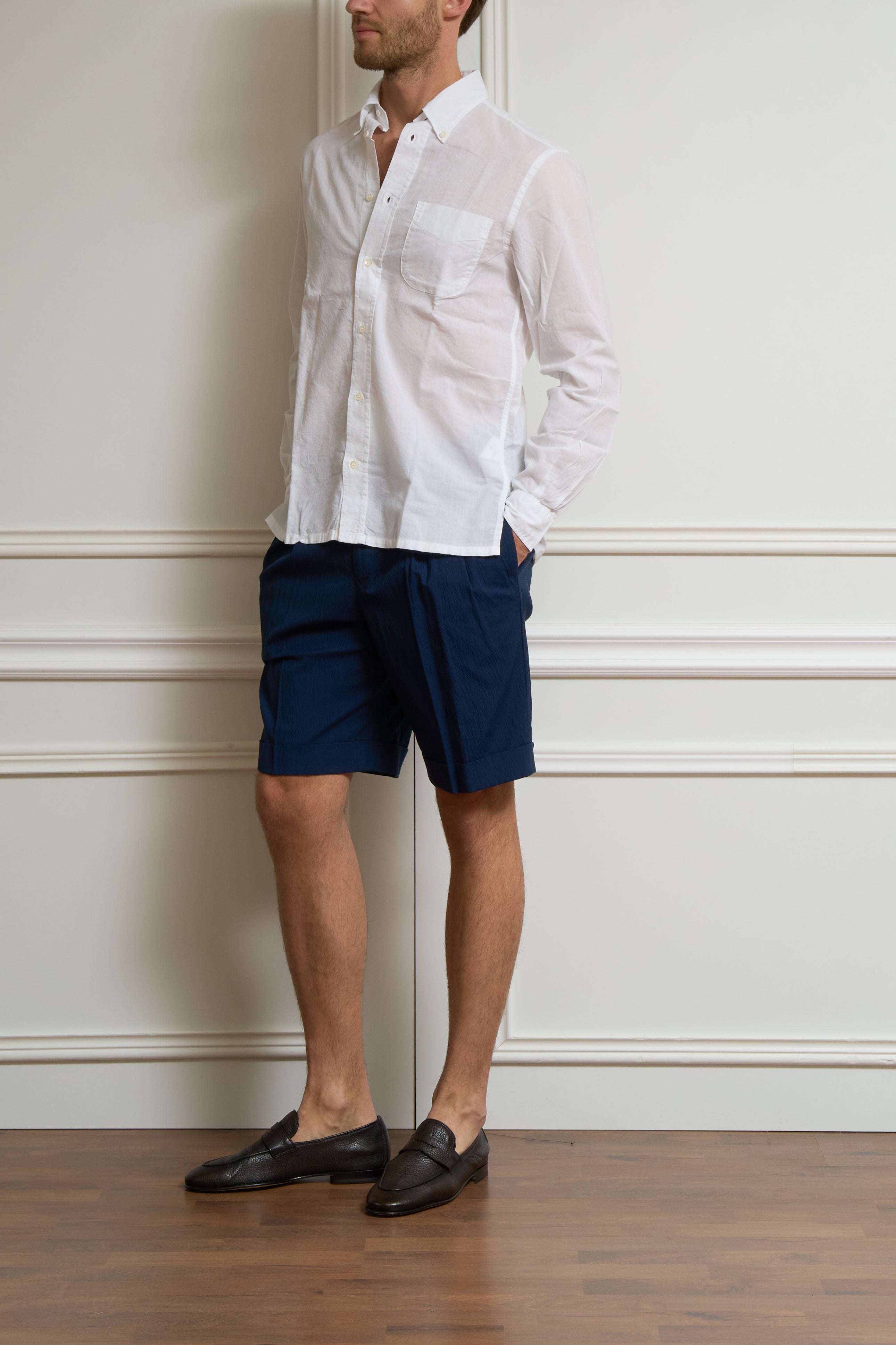 Denim shirt with breast pocket