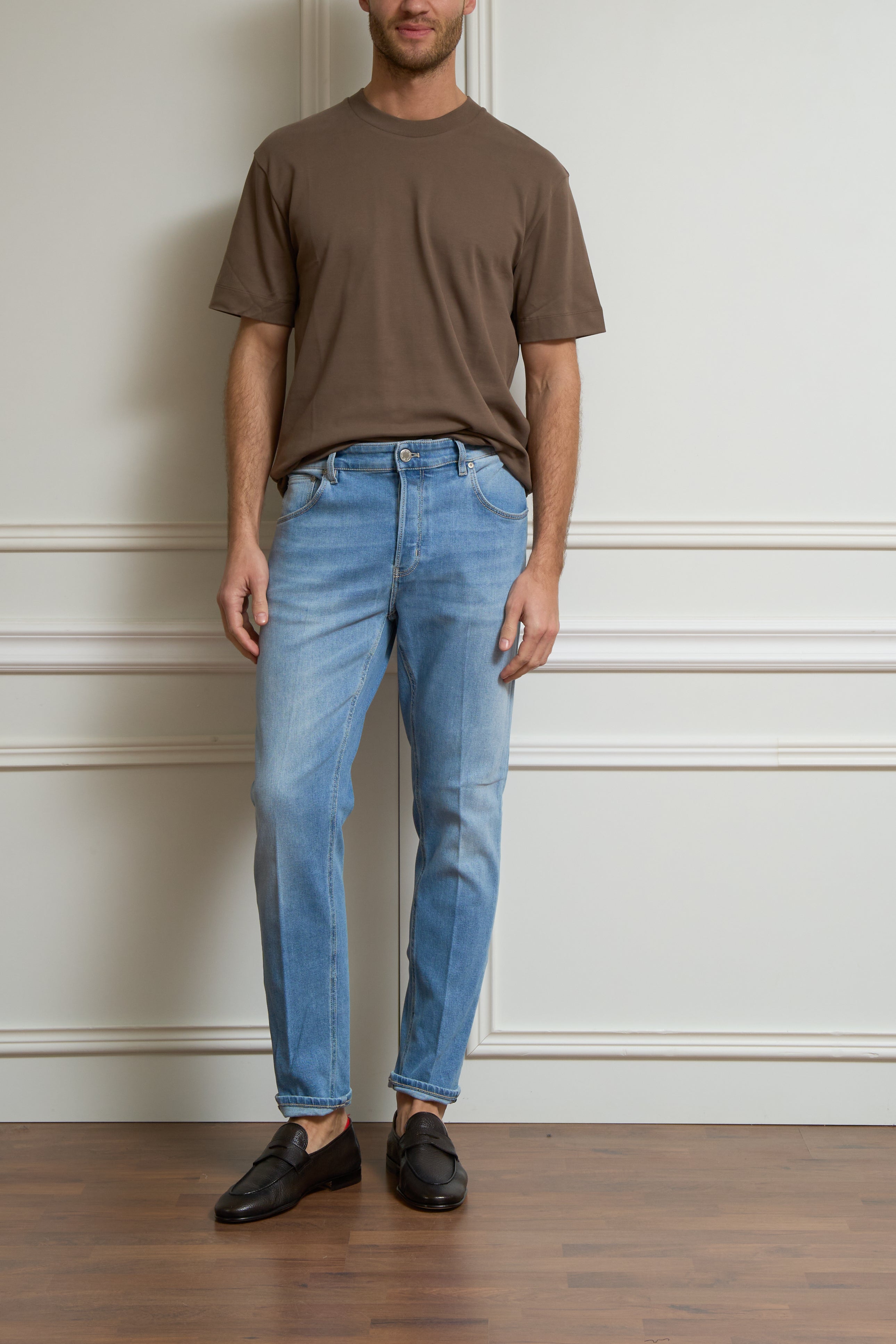 Jeans in heller Waschung