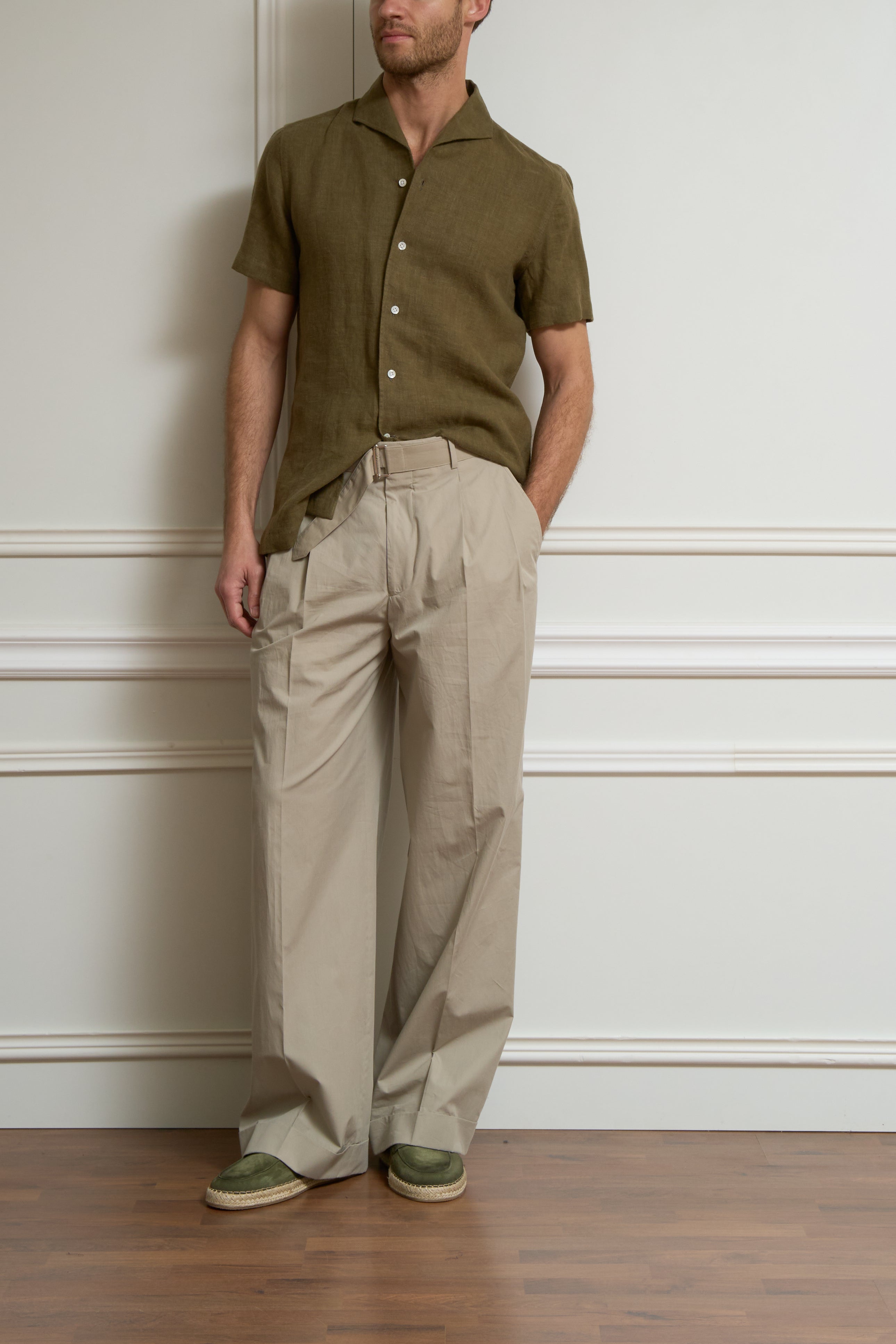 Lightweight wool trousers in anthracite