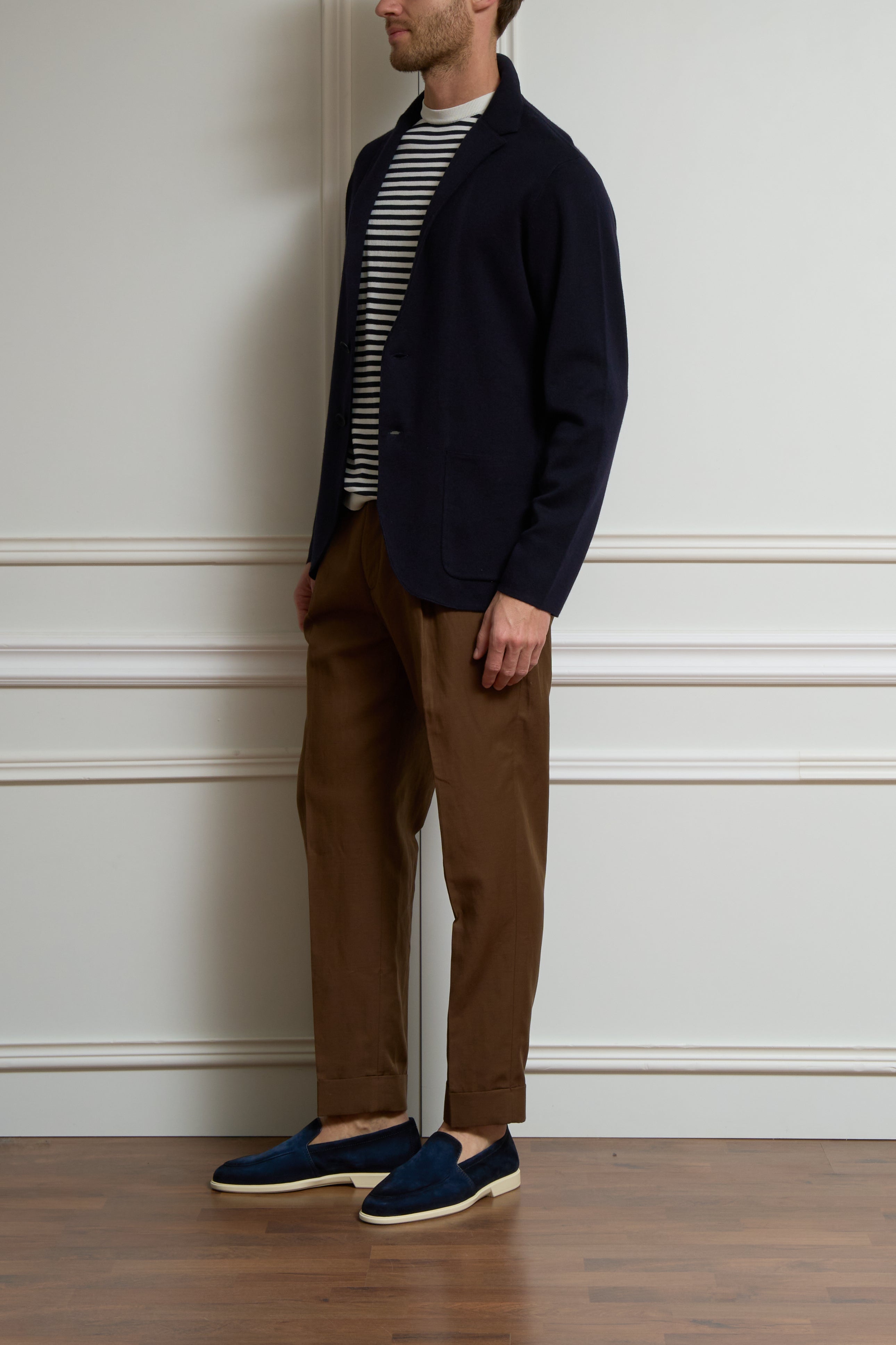 Strick-Sakko in navy
