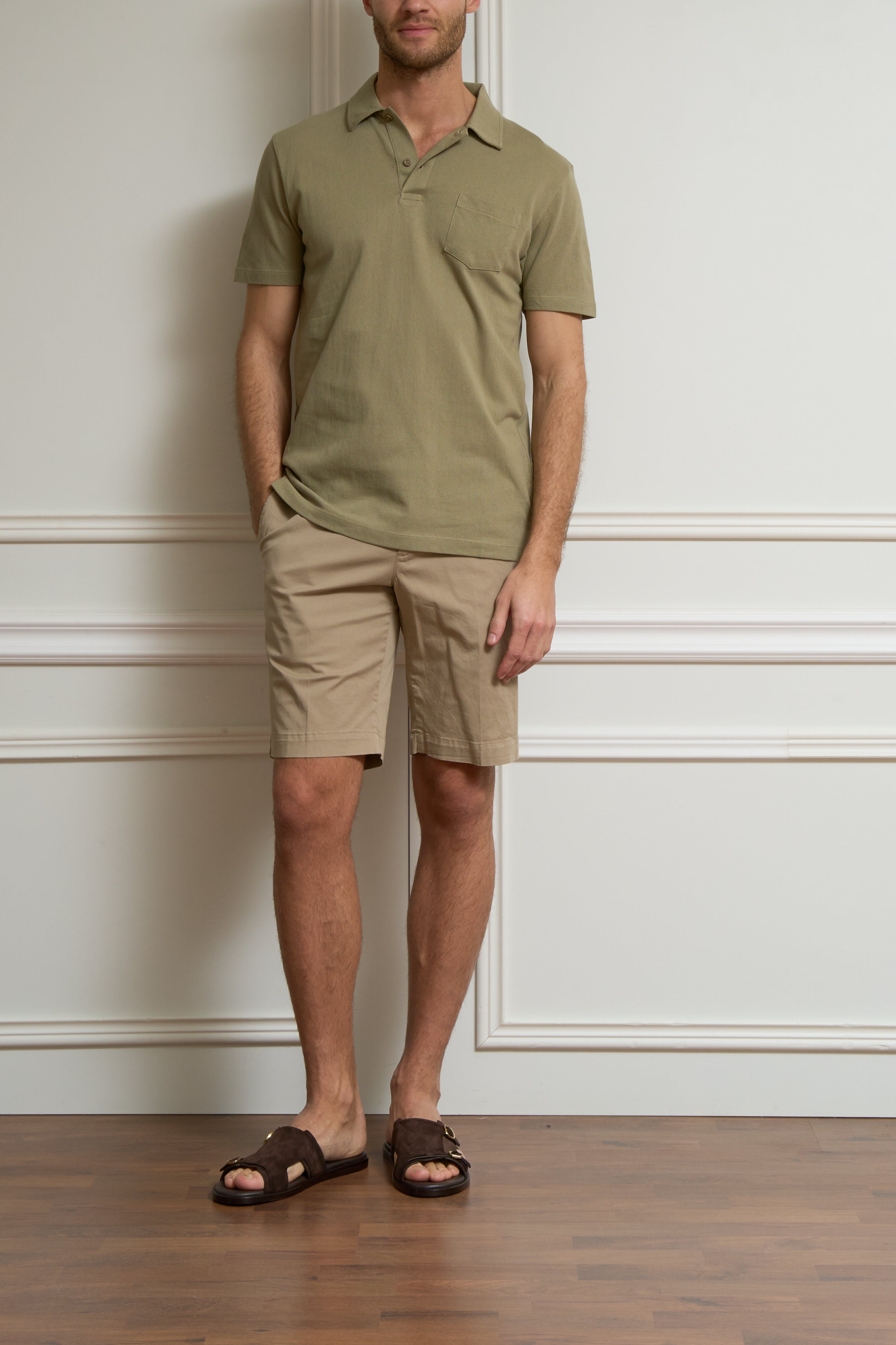 Loose-fitting T-shirt in beige