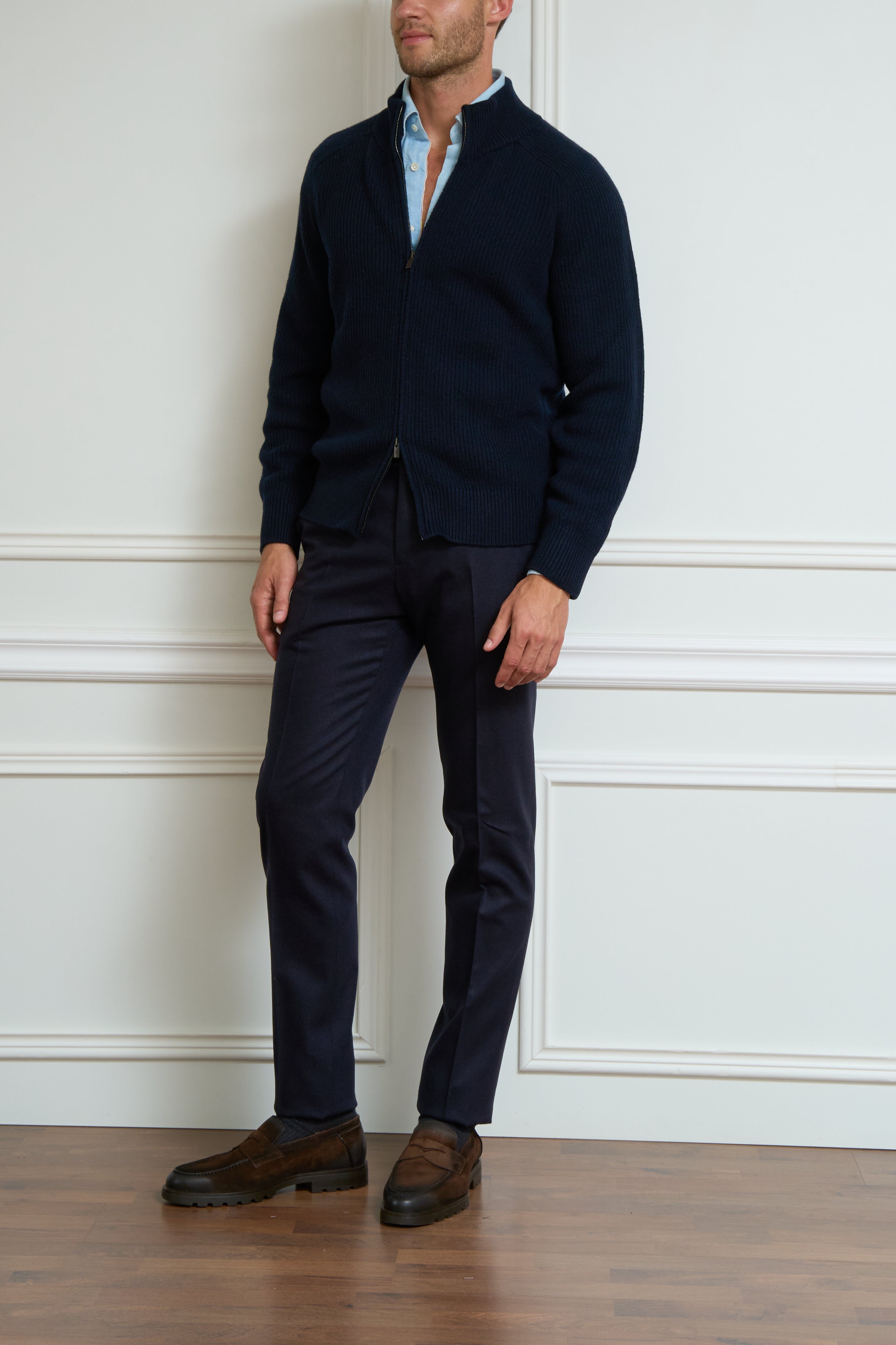 Zipper jacket in navy