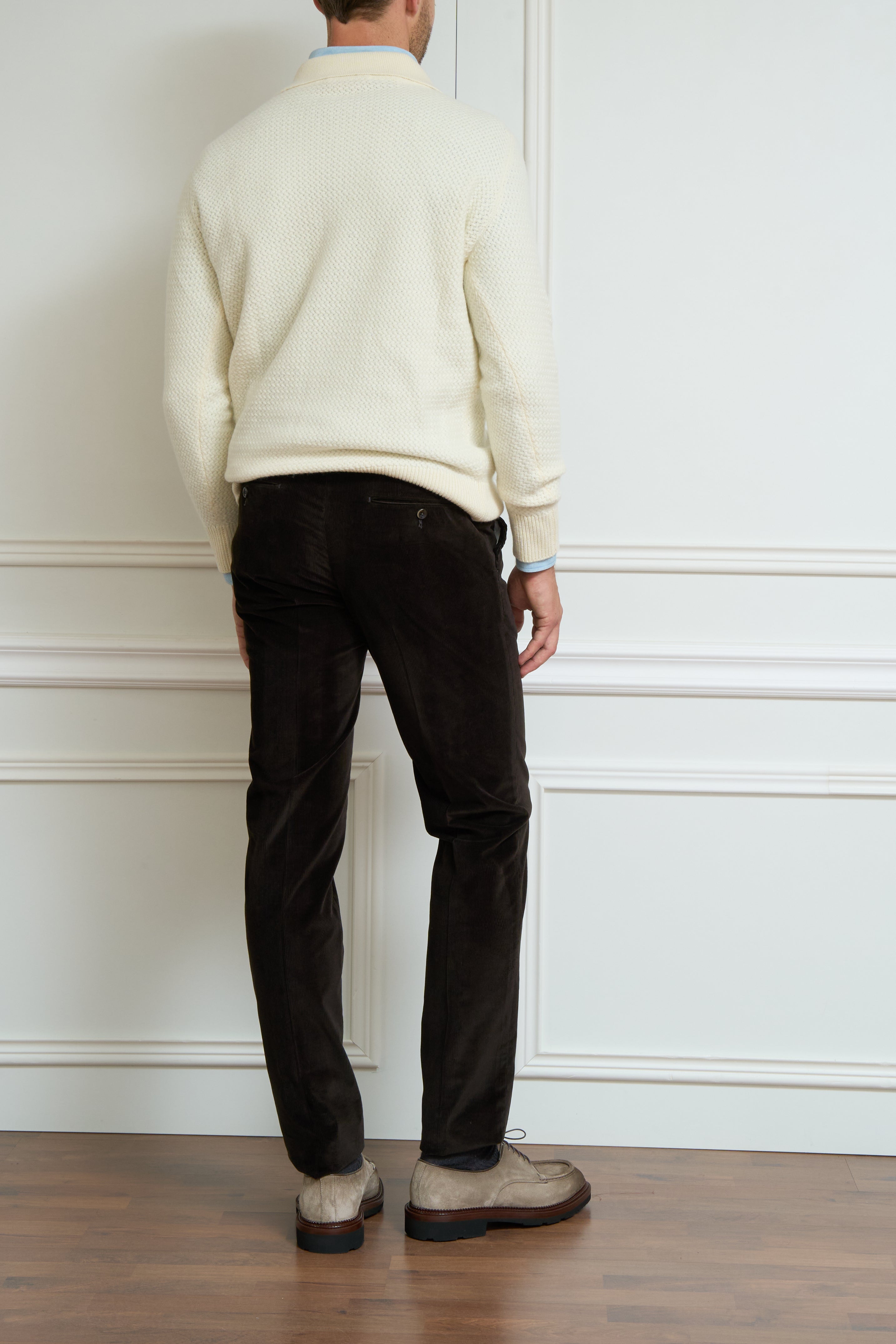 Corduroy trousers in brown
