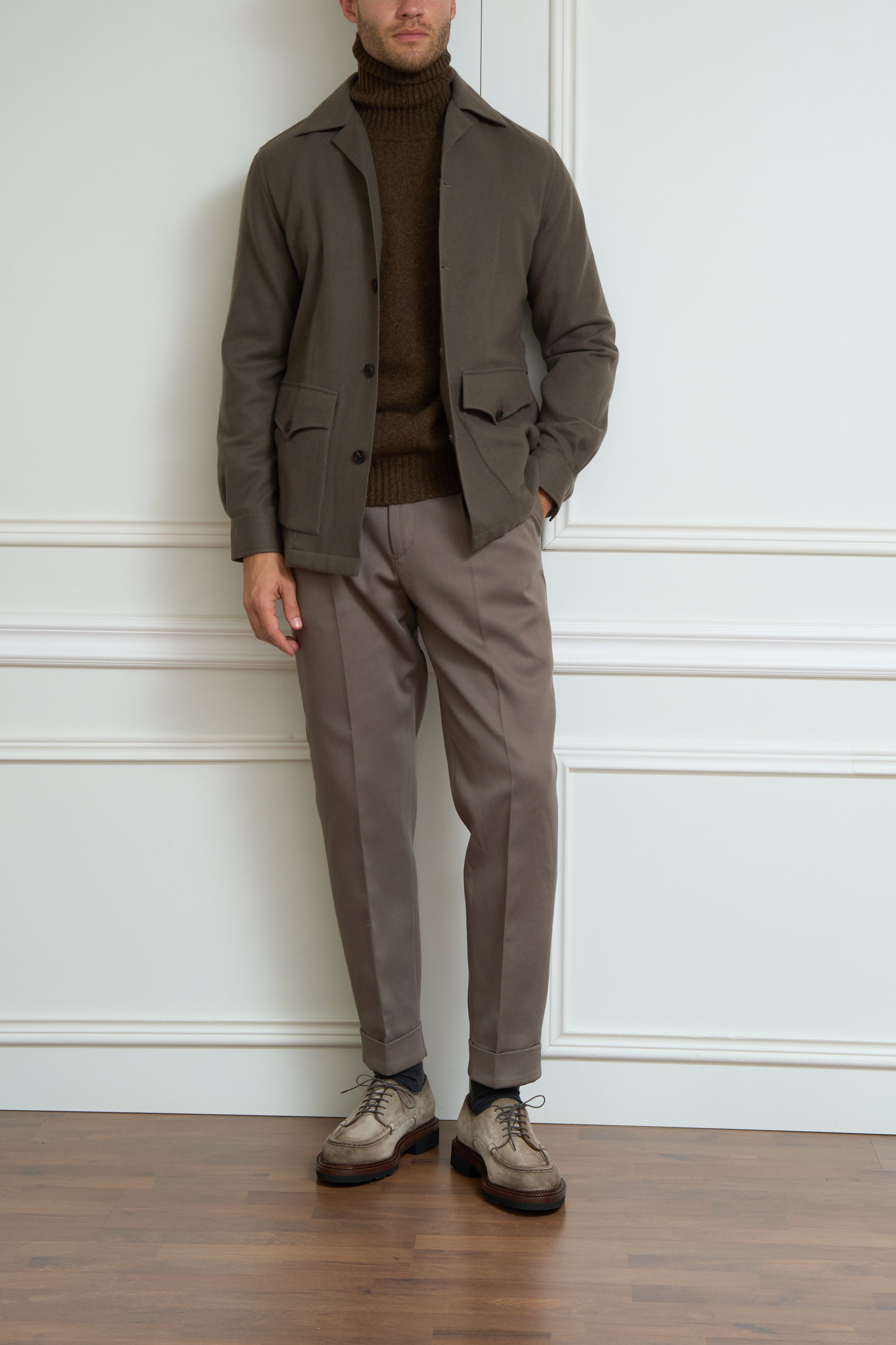 Overshirt in khaki