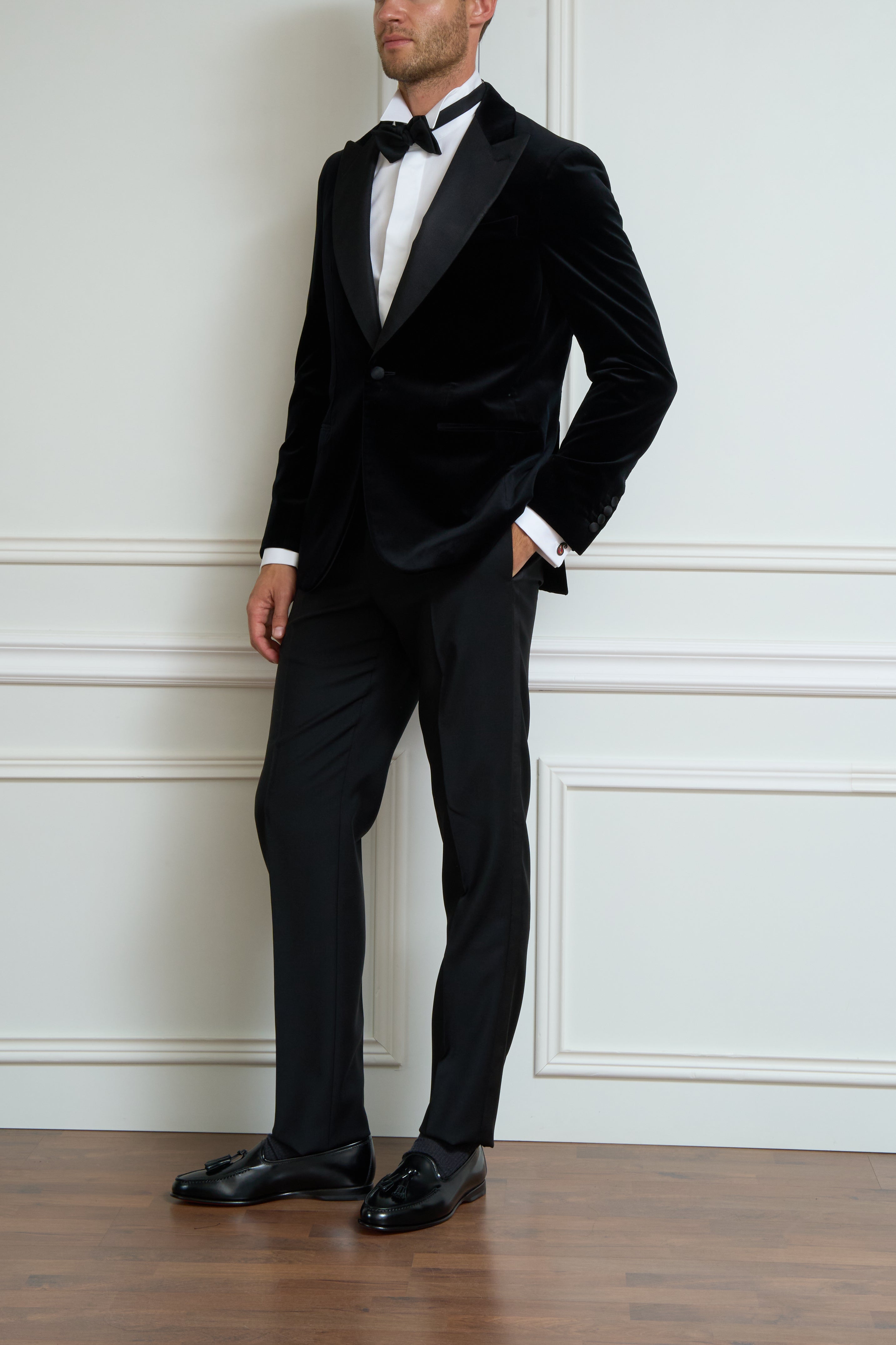 Velvet jacket in black