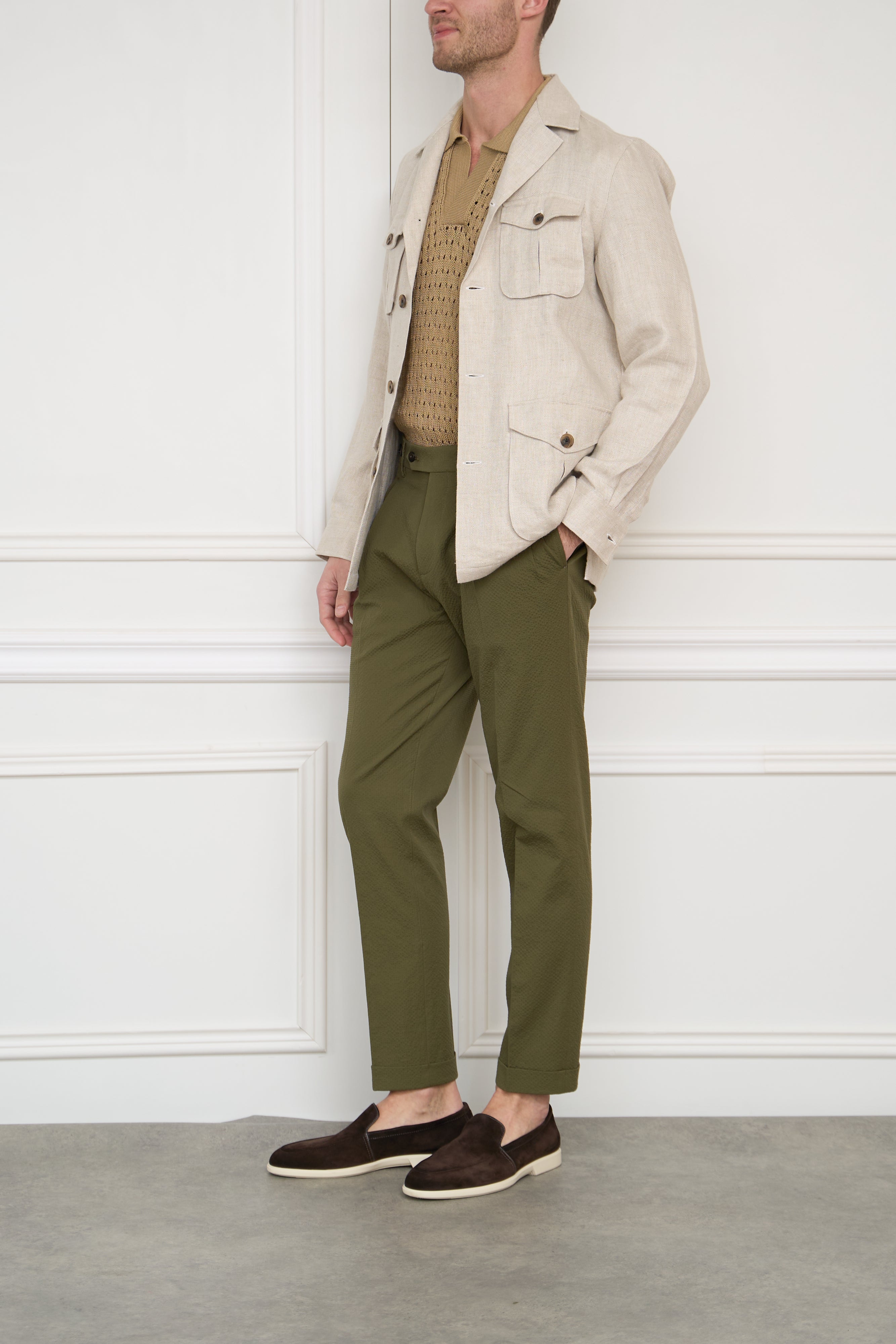 Linen overjacket in beige
