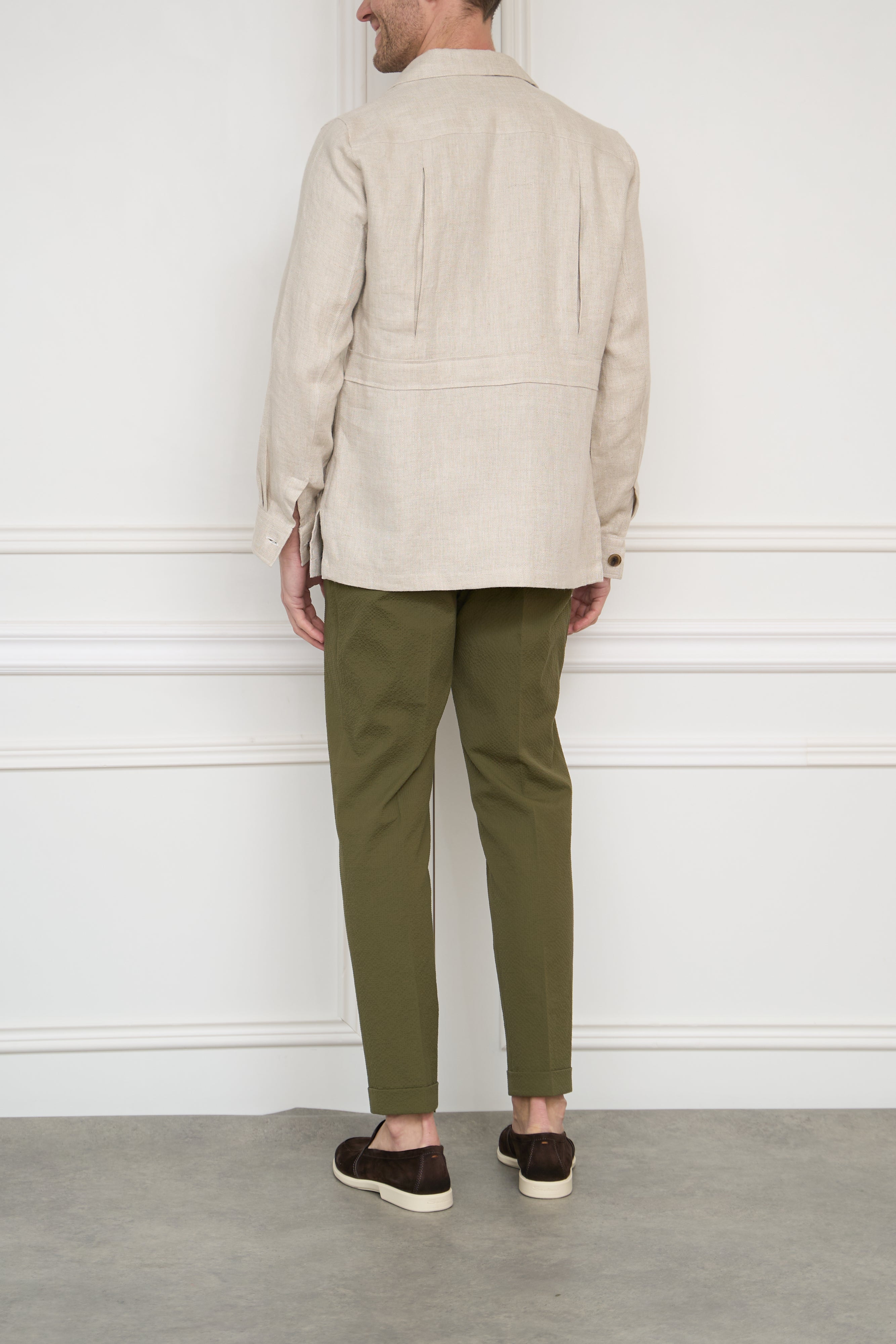 Linen overjacket in beige
