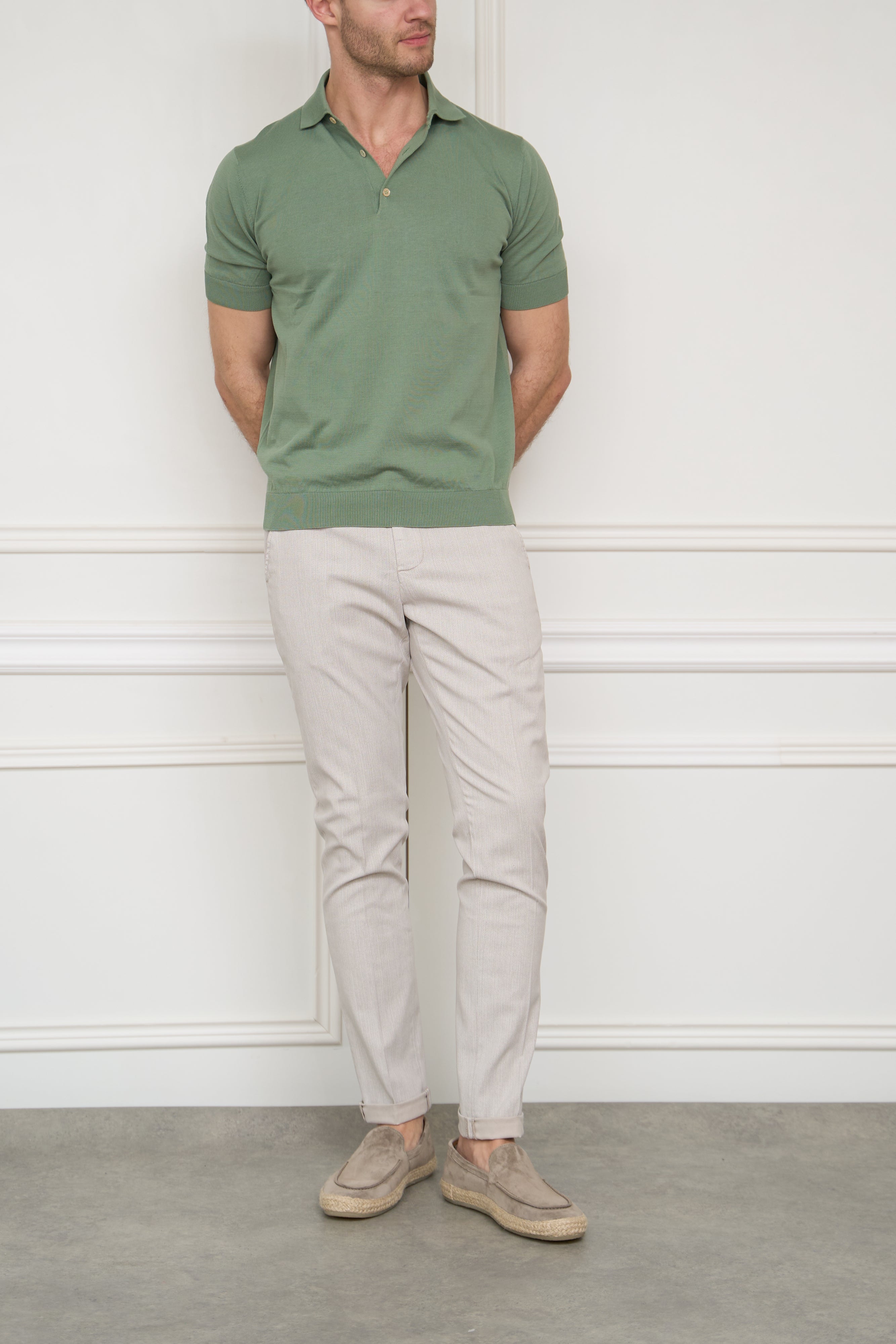 Polo shirt in sage