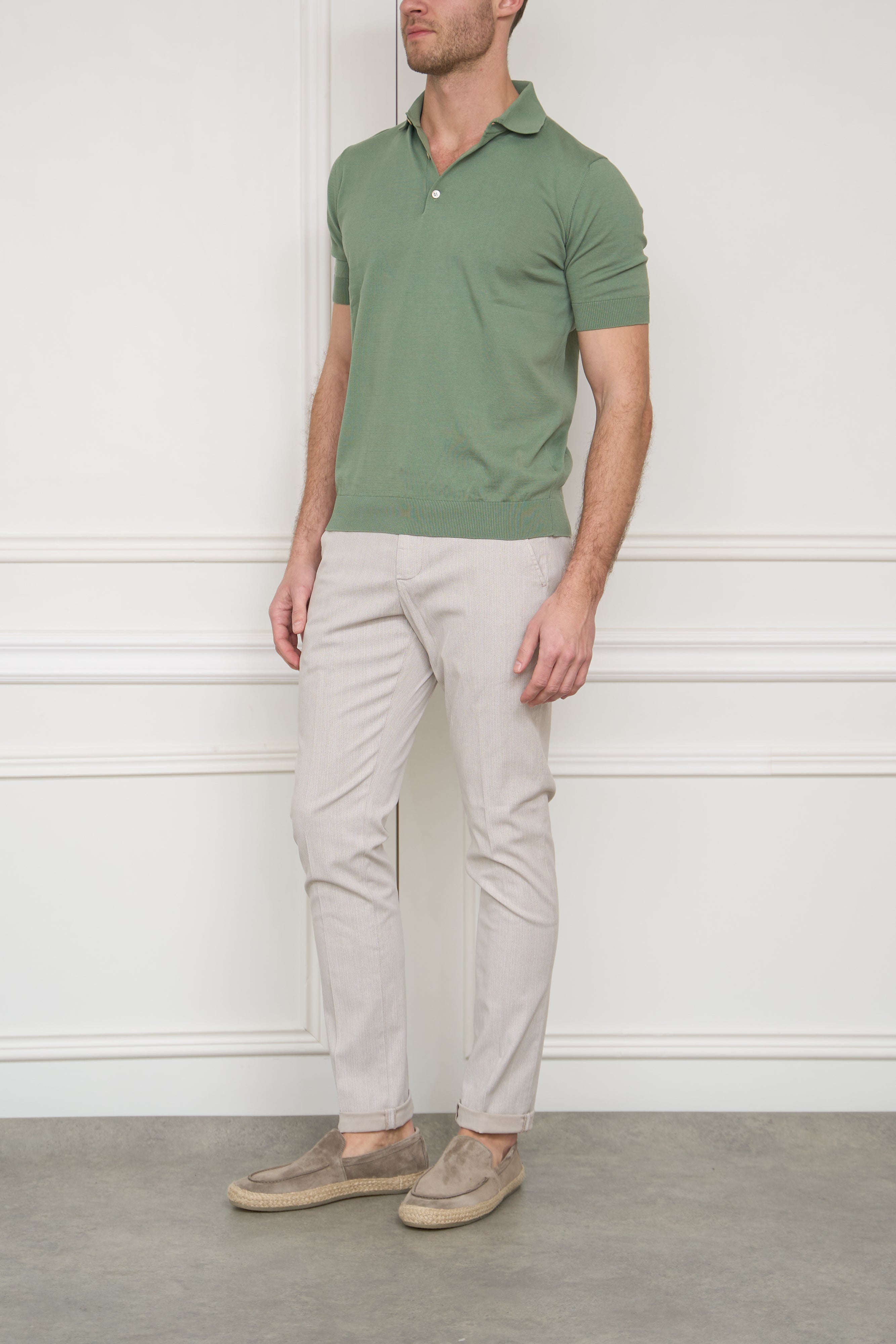 Polo shirt in sage