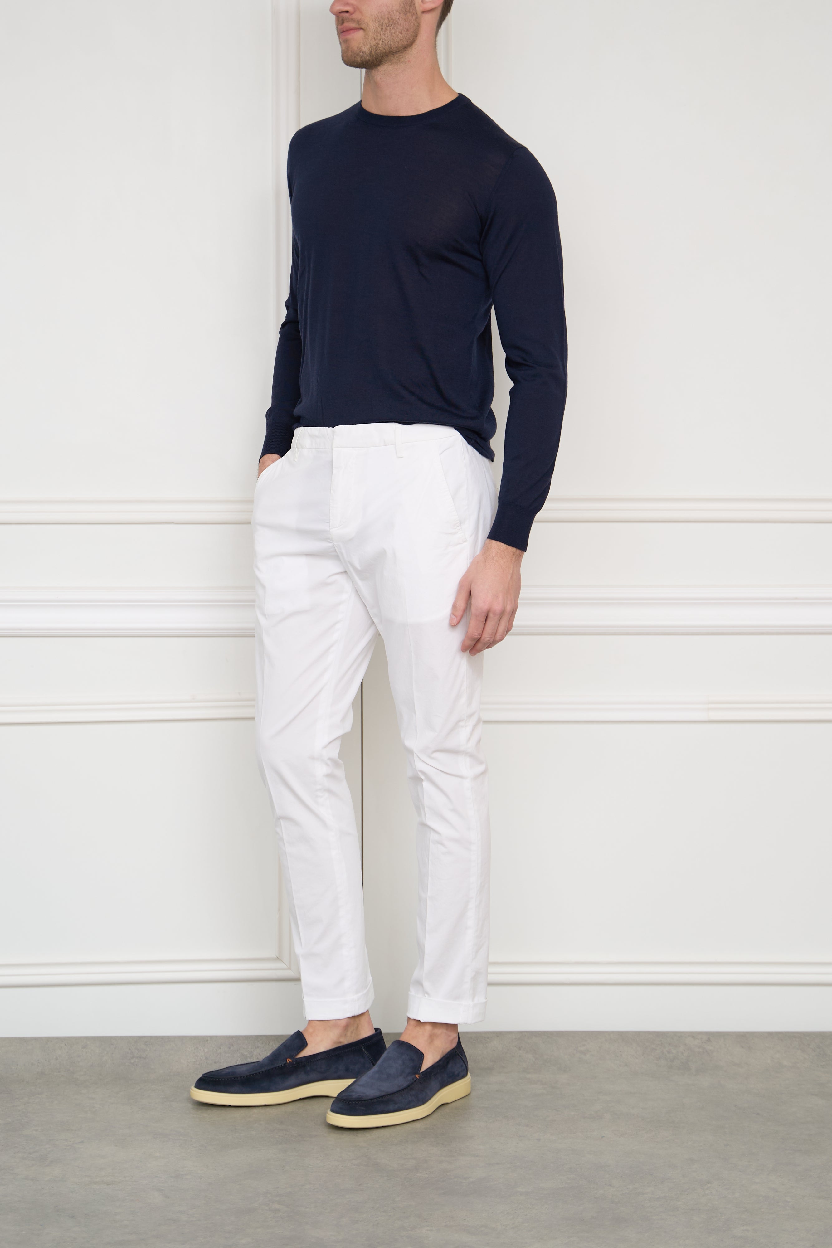 Chinos in white