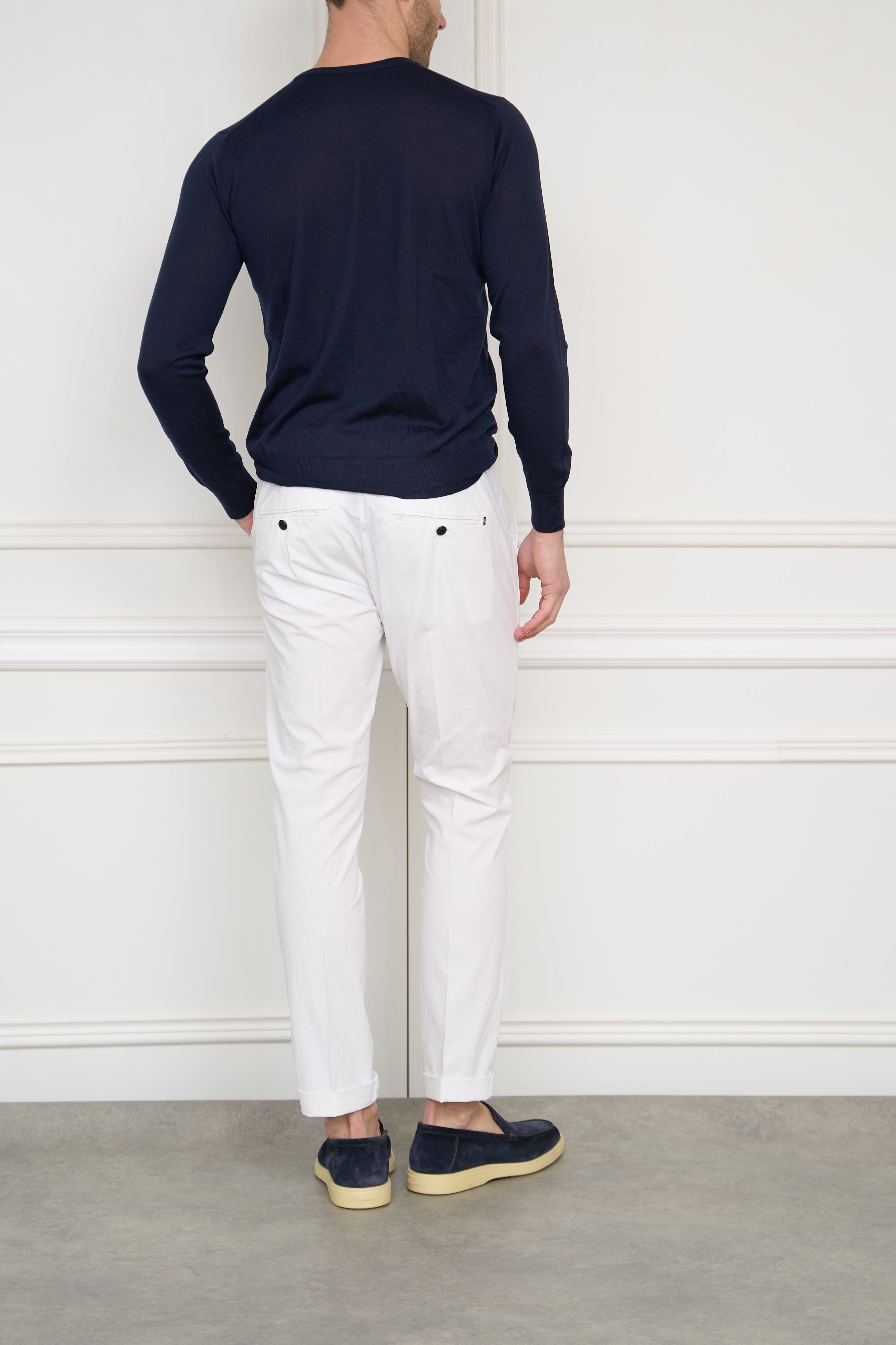 Chinos in white