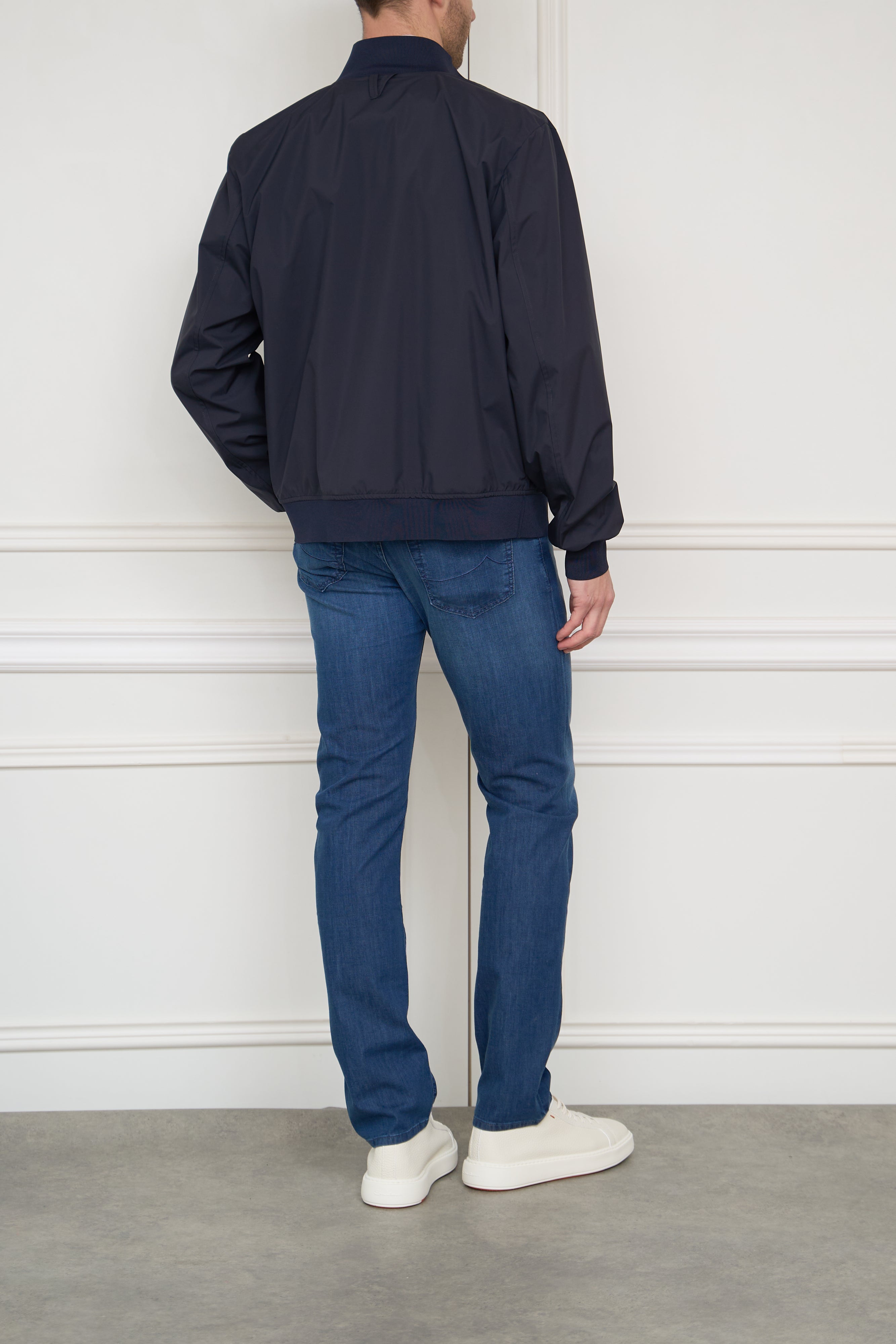 Nylon blouson in navy