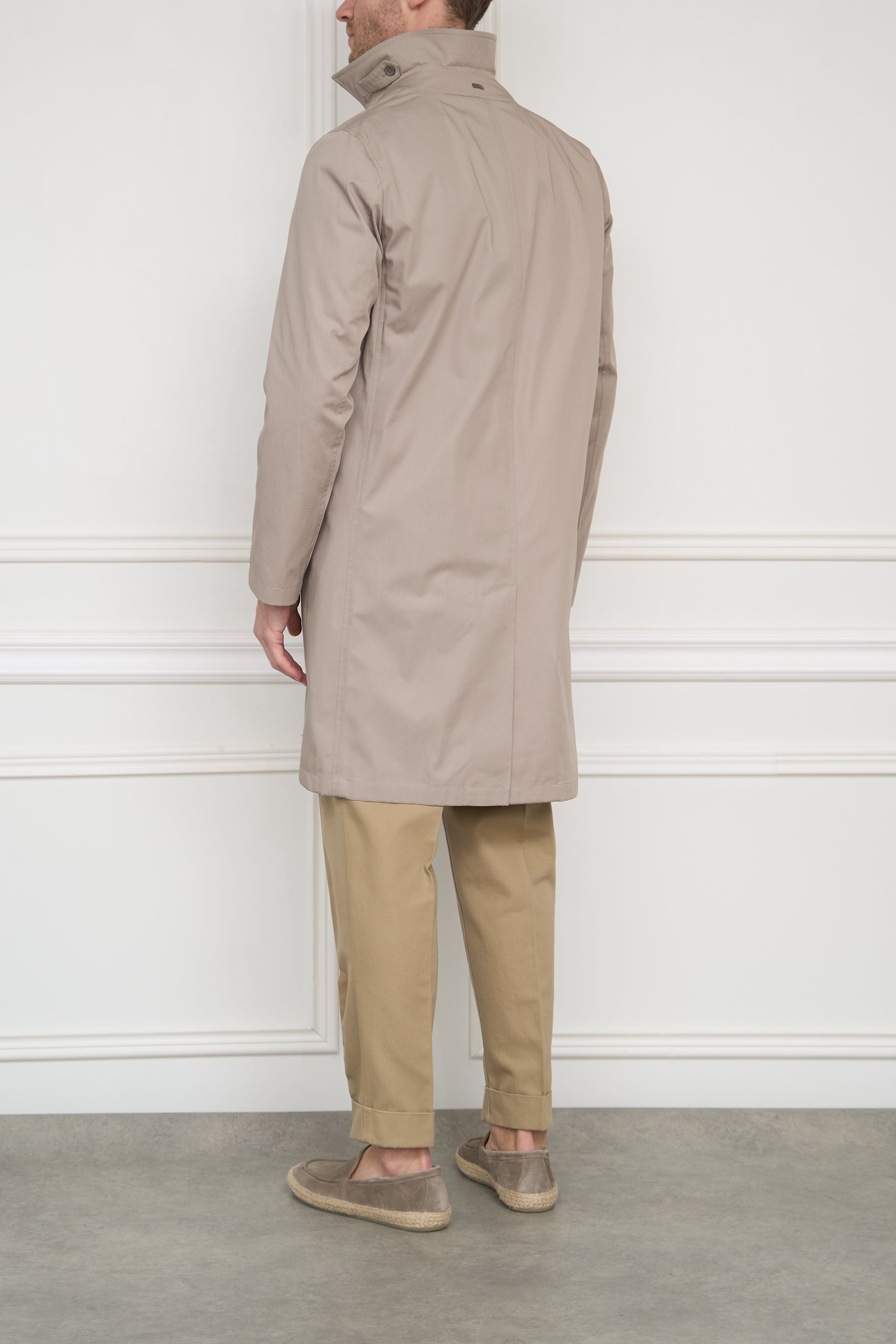 Baumwollmantel in stein