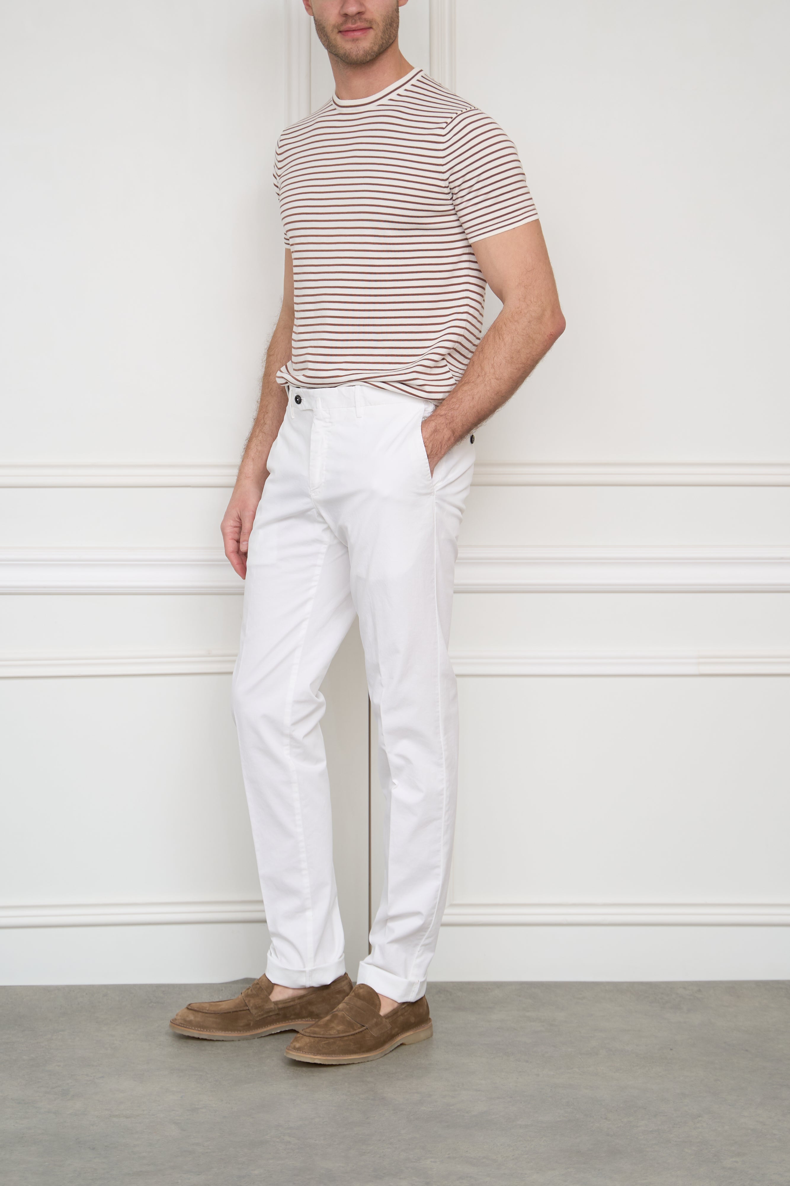 Chinos in white