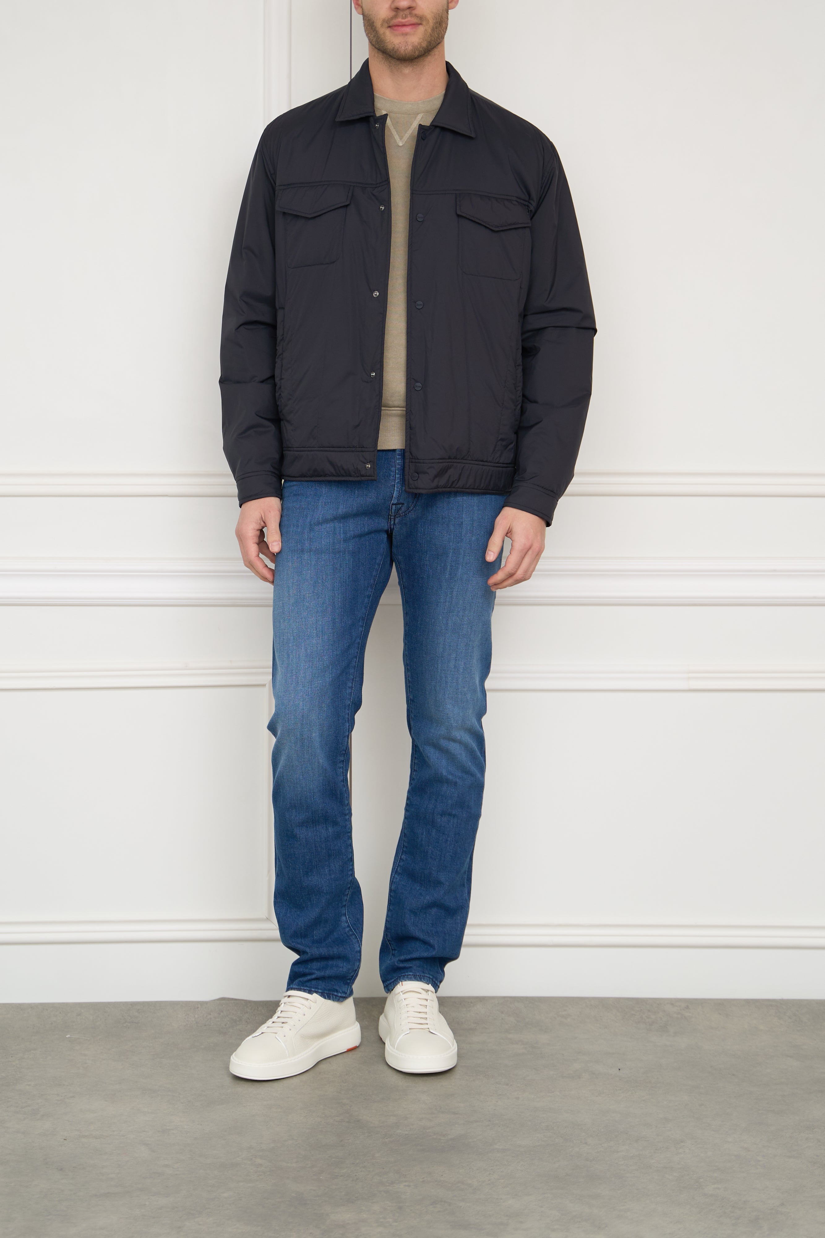 Shirt jacket in navy
