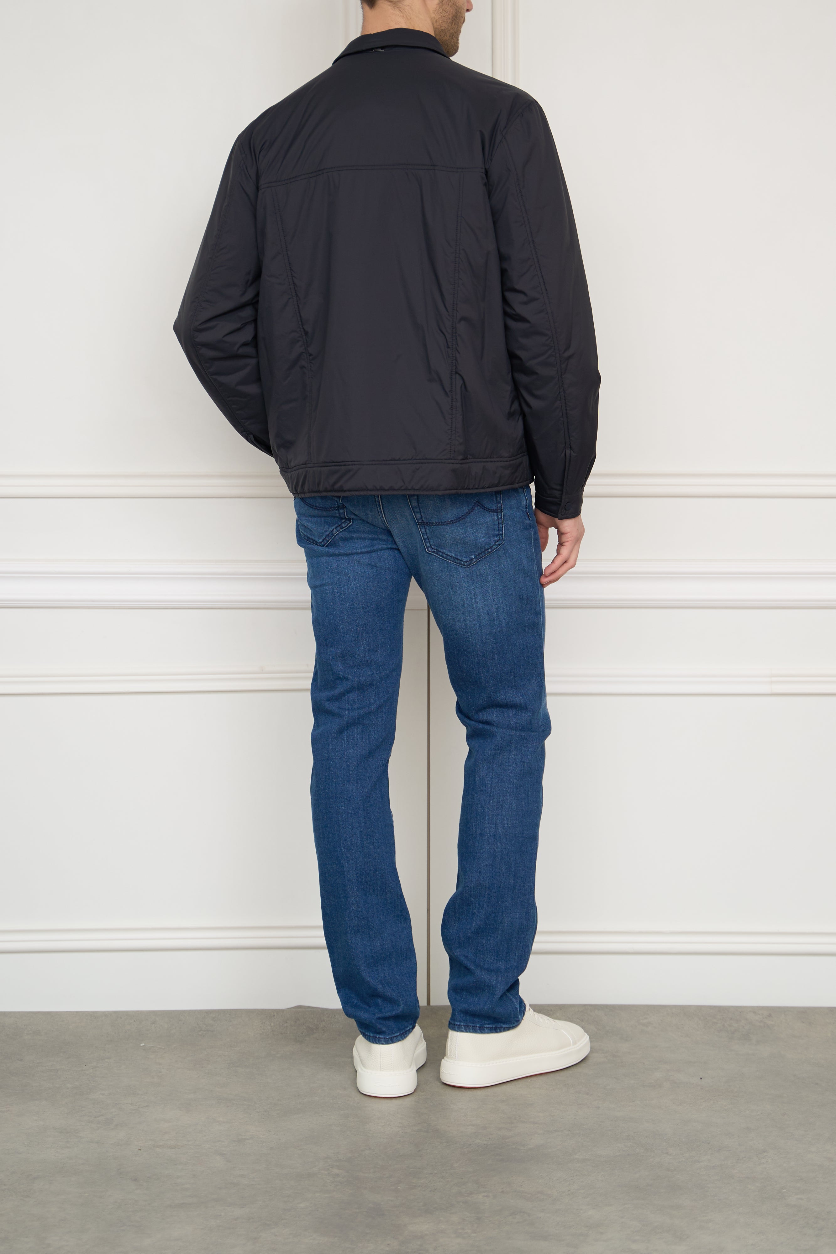 Shirt jacket in navy