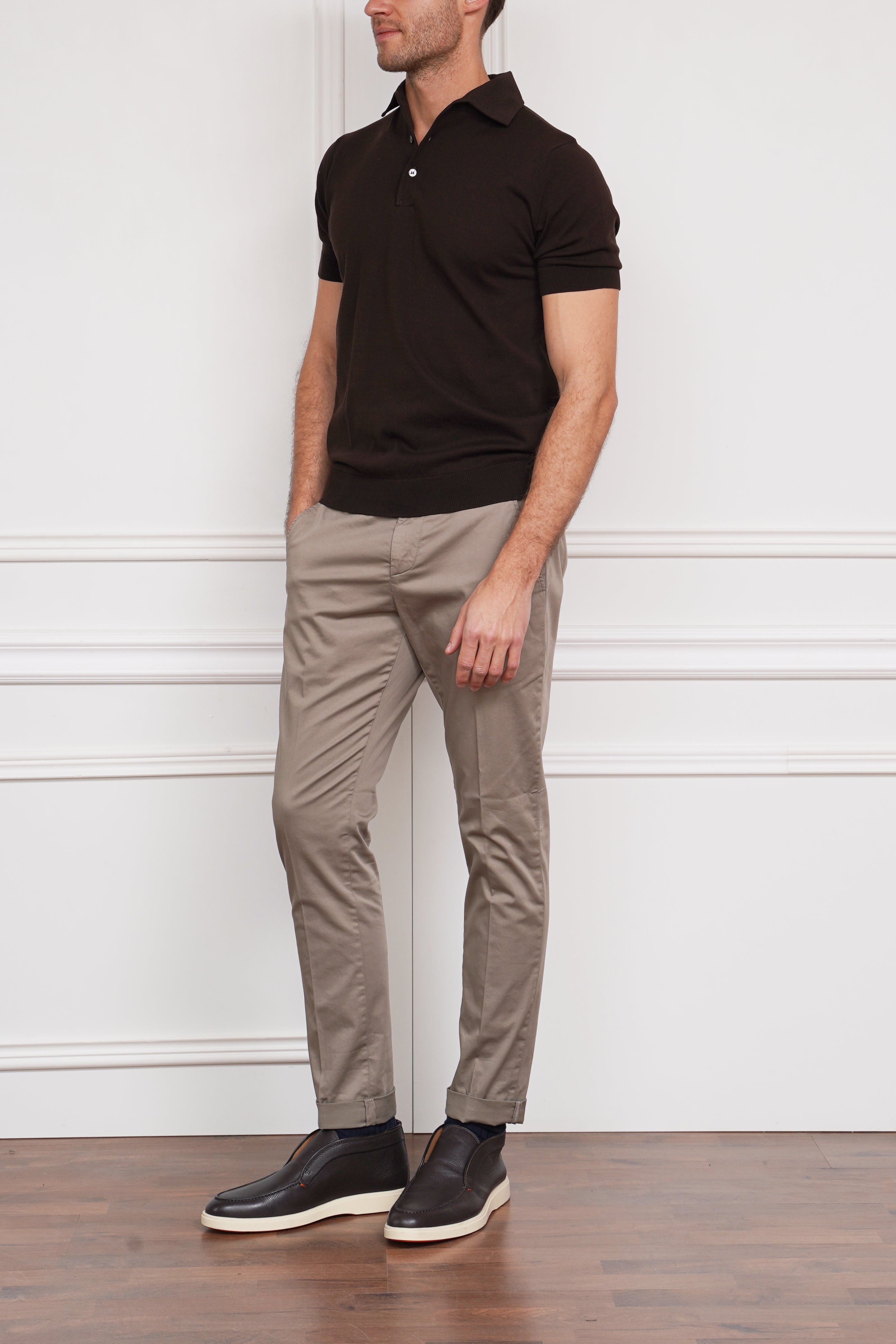 Poloshirt in dunkelbraun