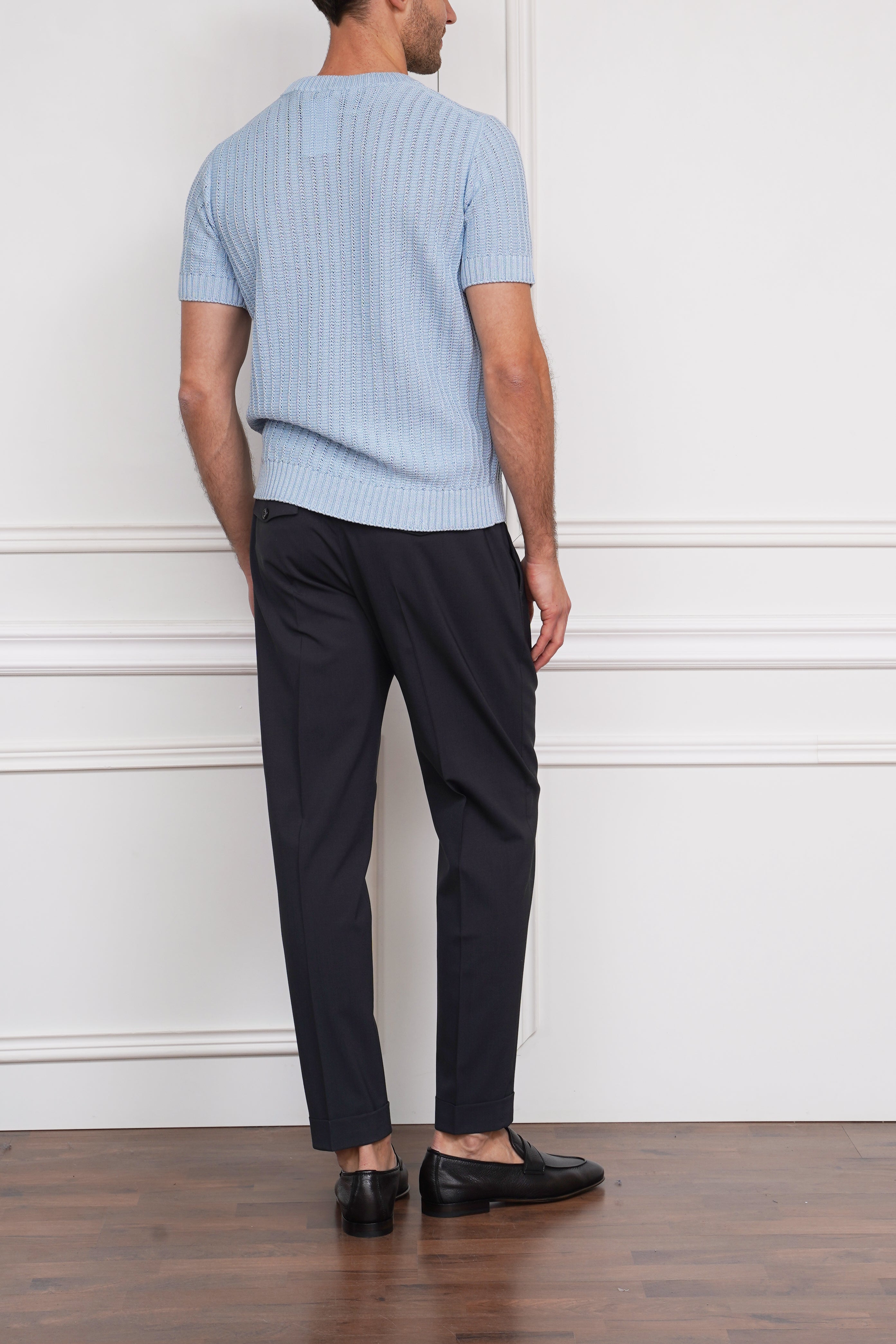 Bundfaltenhose in grau