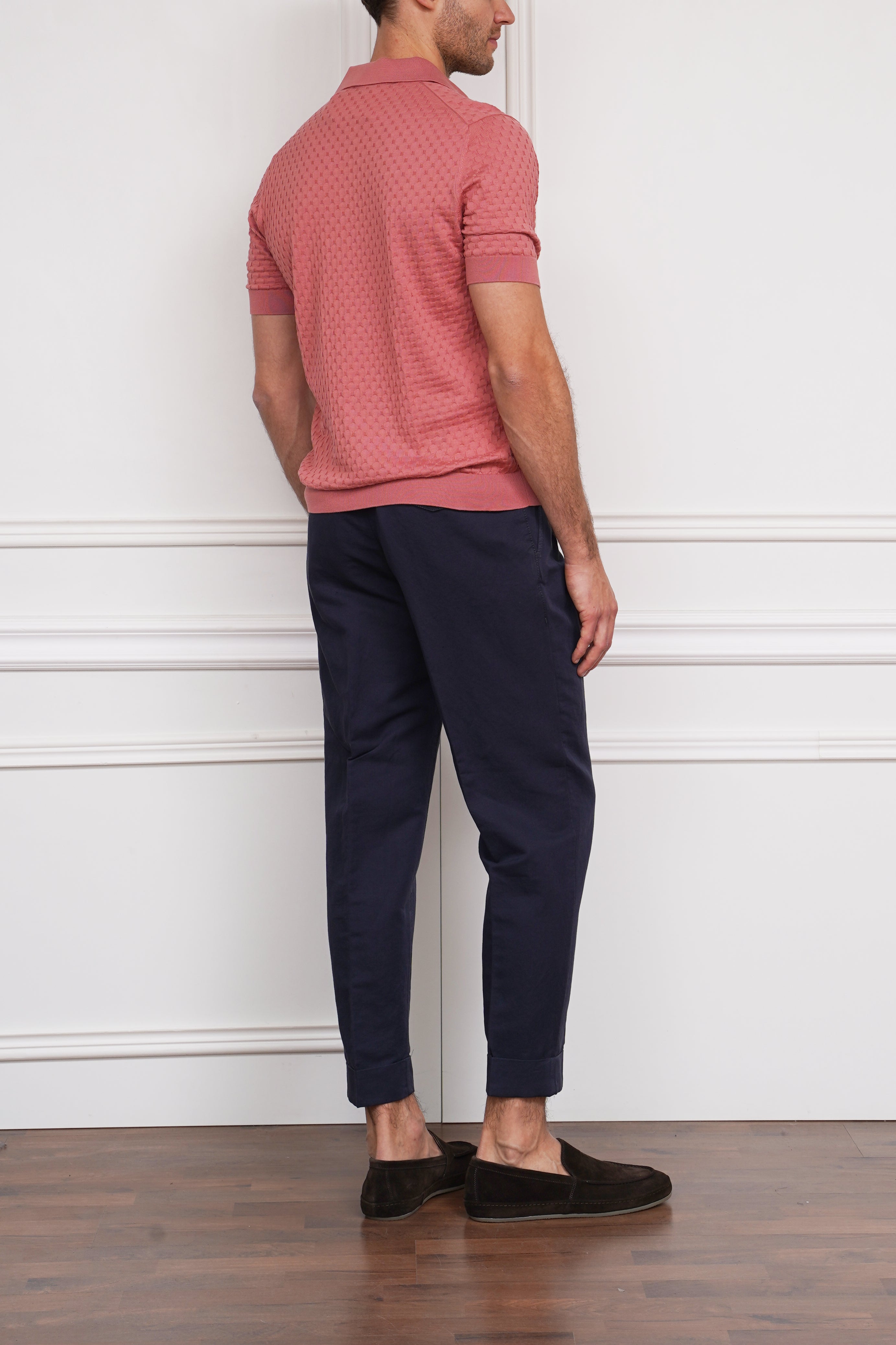 Bundfaltenhose in marine