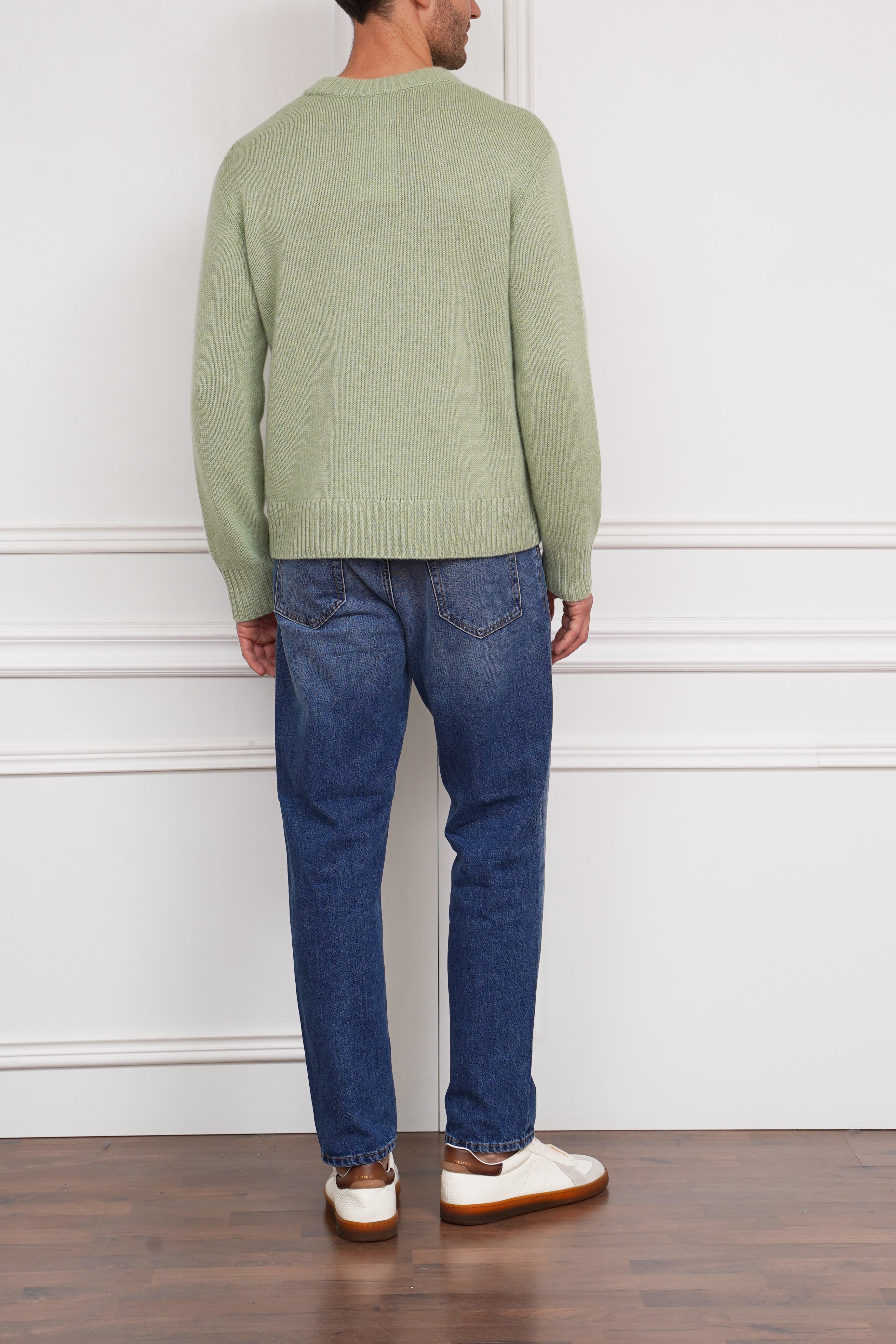 Grober Pullover in grün