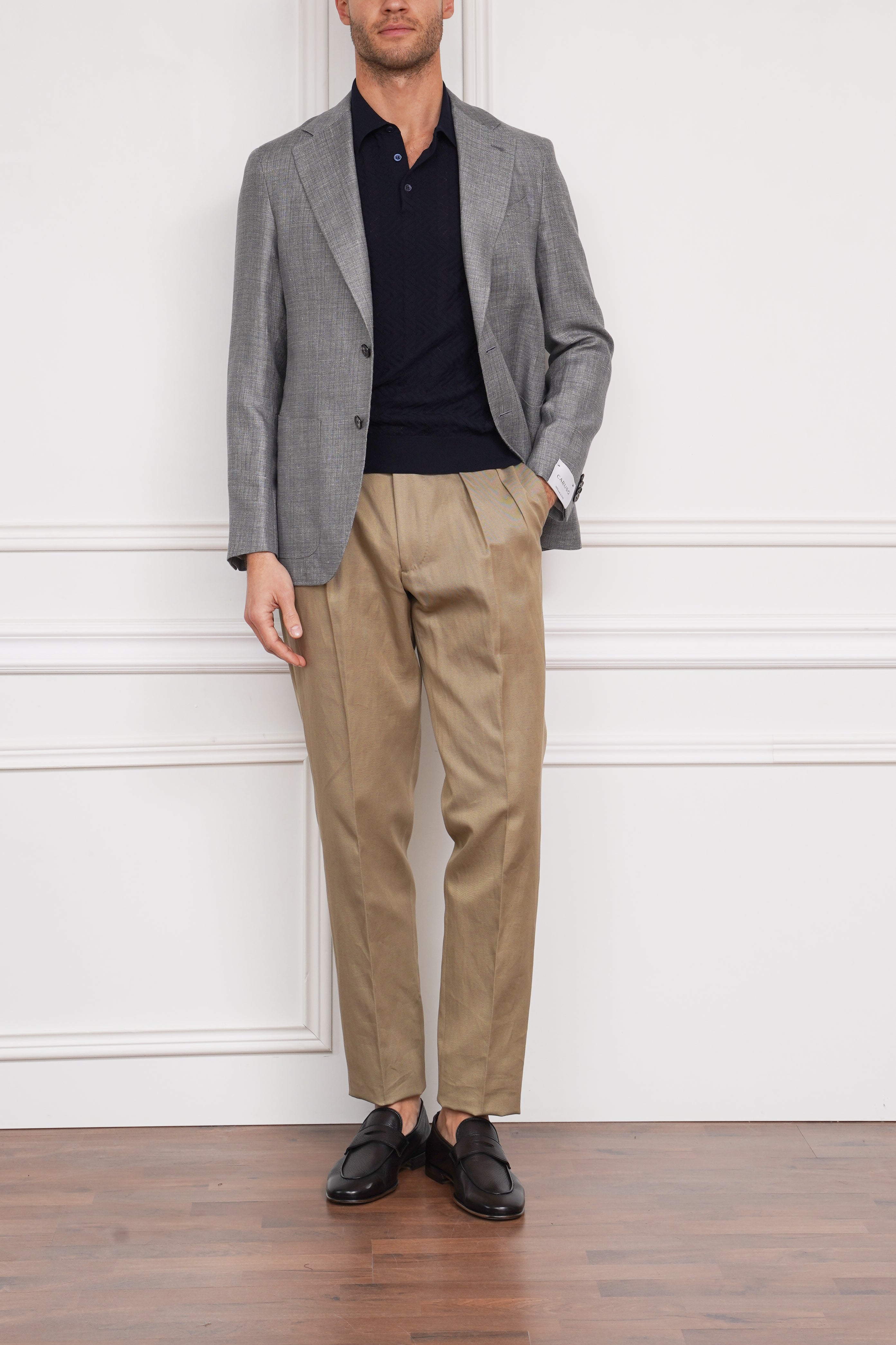 Strukturiertes Sakko in grau