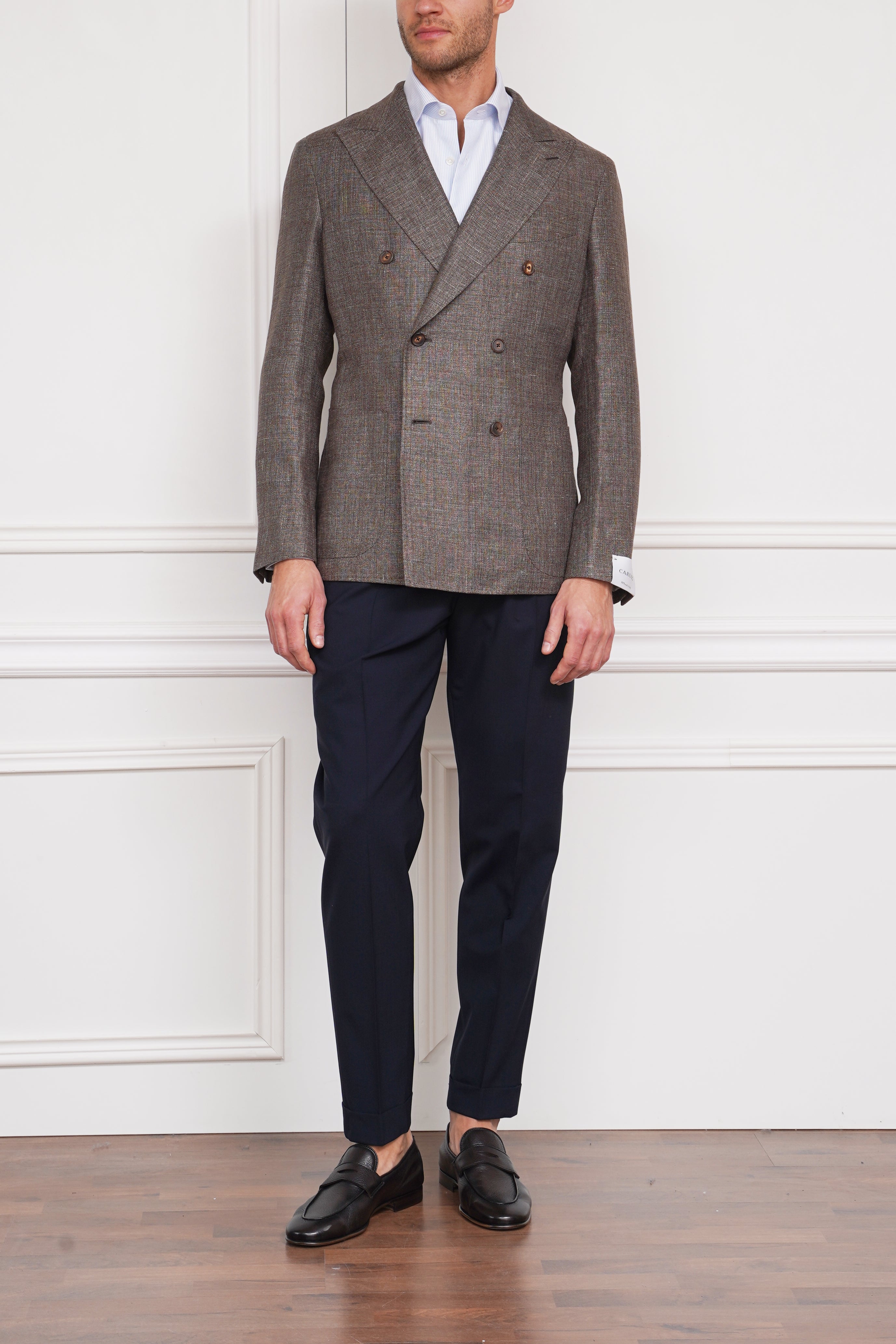 Doppelreihiges Sakko in braun