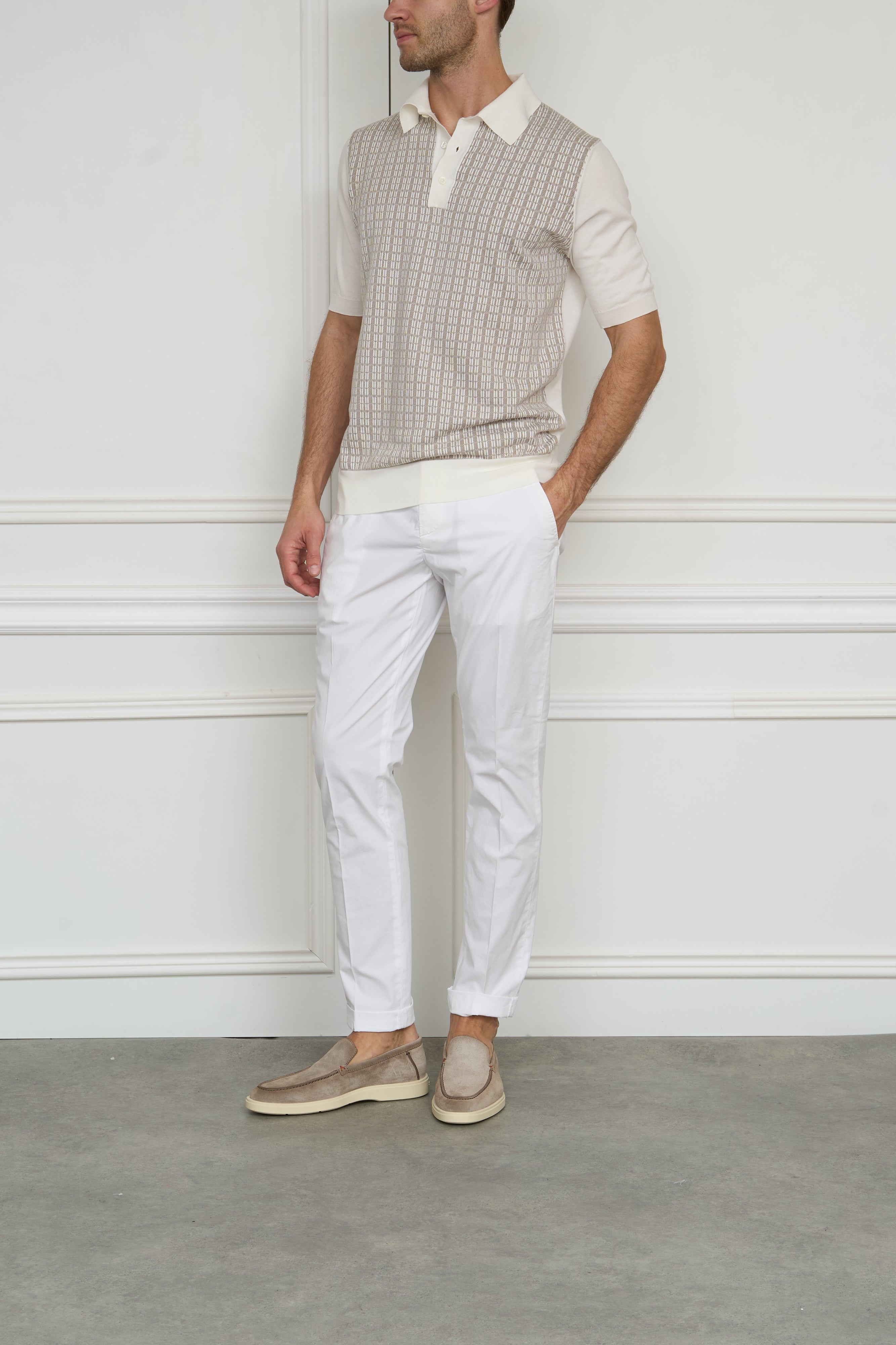 Chinos in white