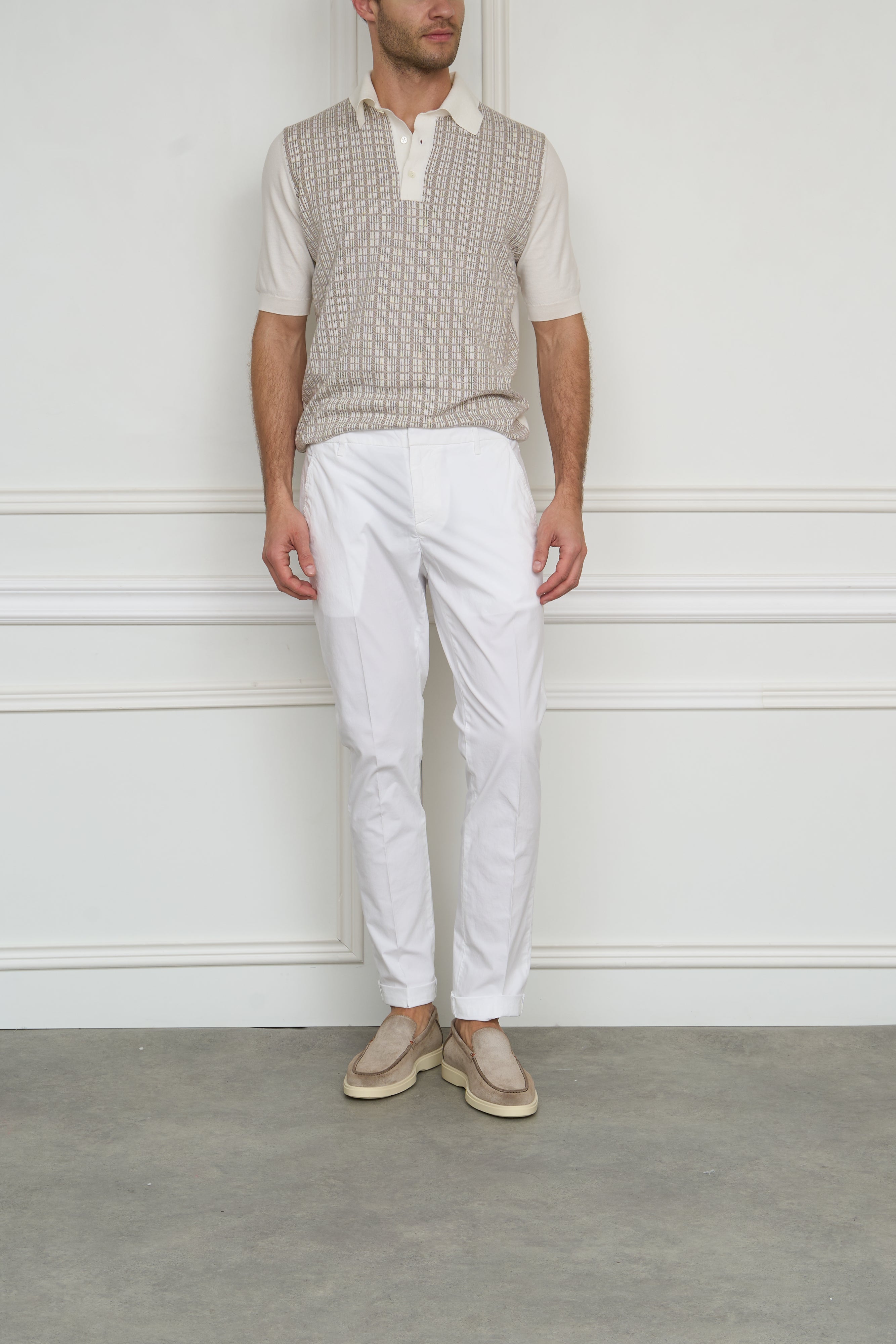 Chinos in white