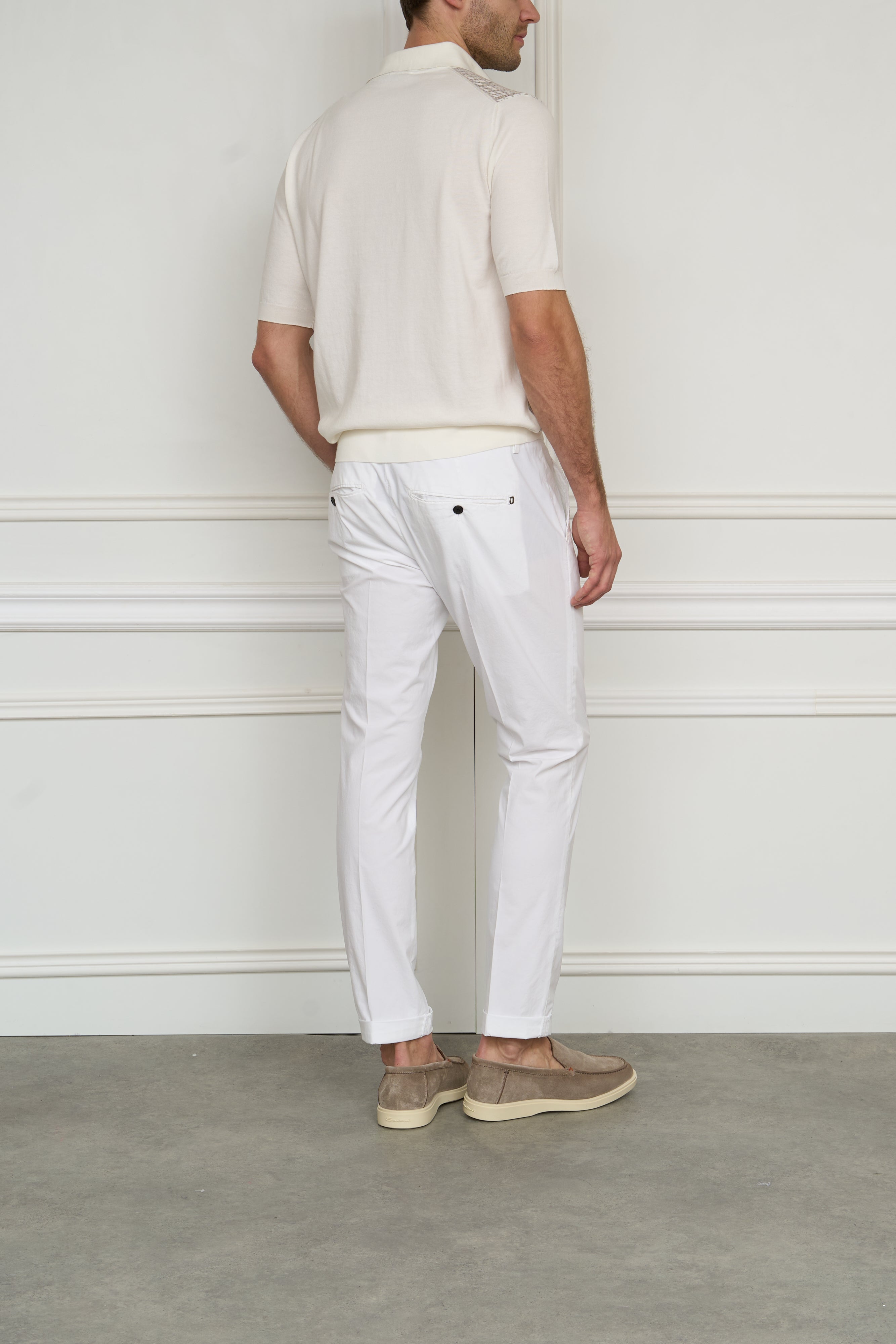 Chinos in white