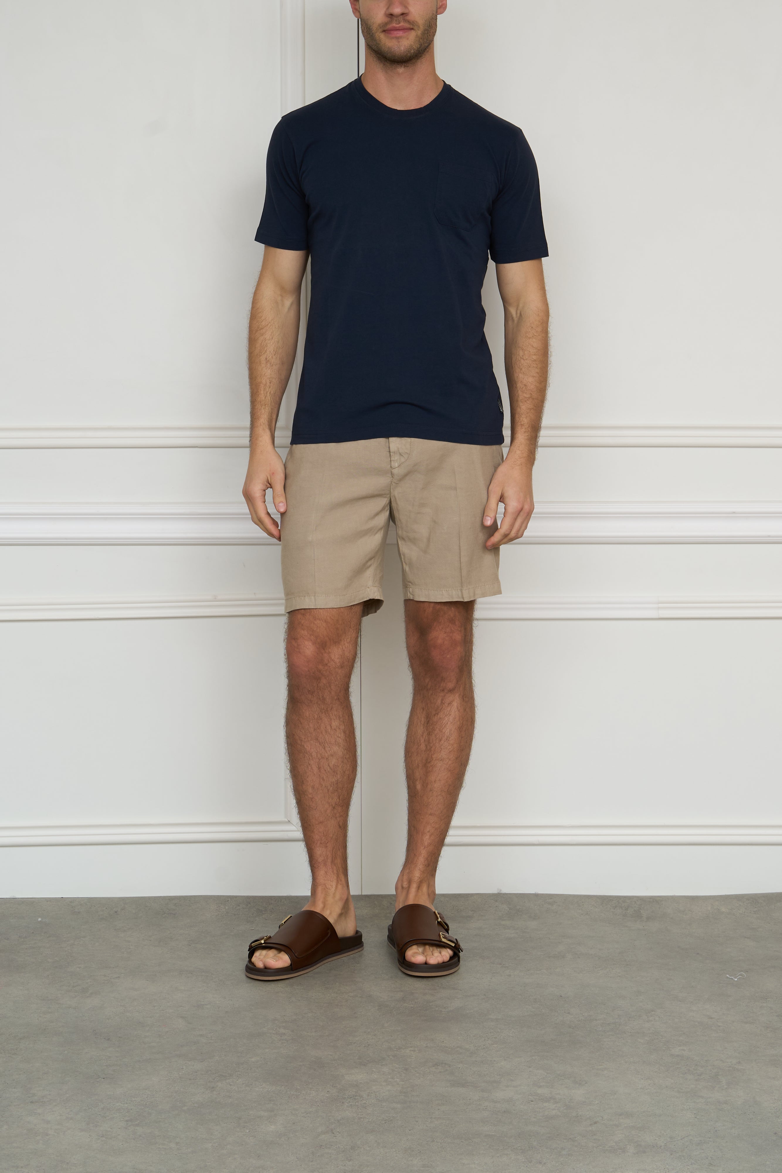 T-shirt with breast pocket in blue