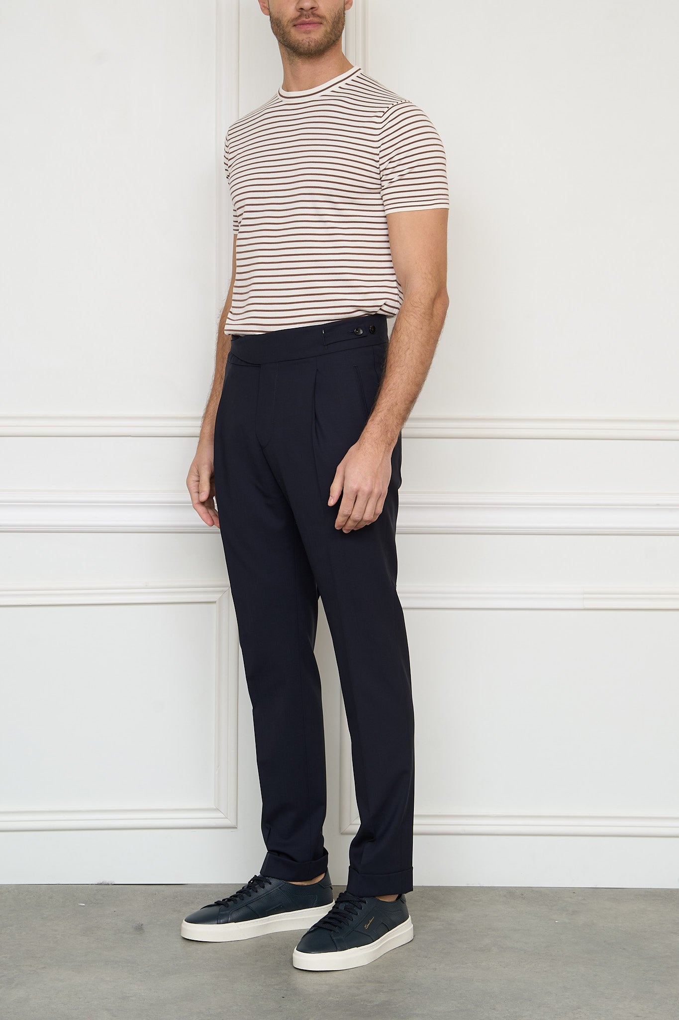 Fine wool trousers 'Gurka' in blue