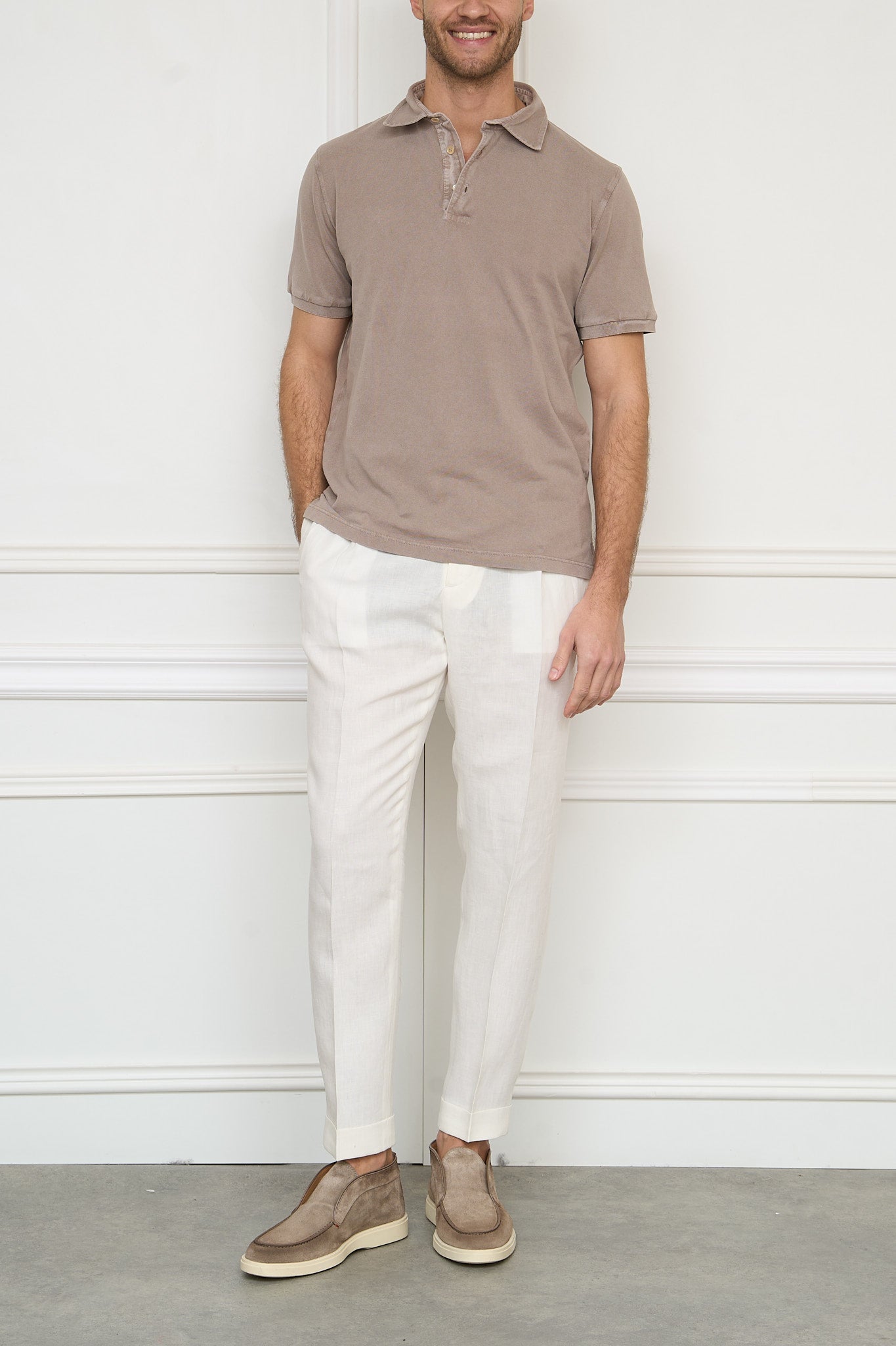 Poloshirt 'North' in taupe