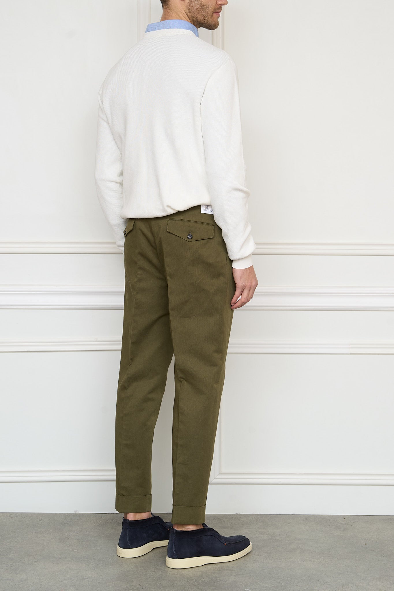 Cotton sweater in white