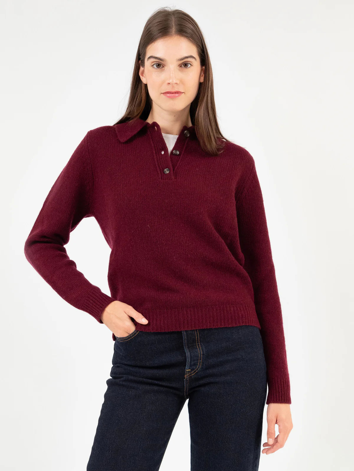 'Lotta' Polo in bordeaux