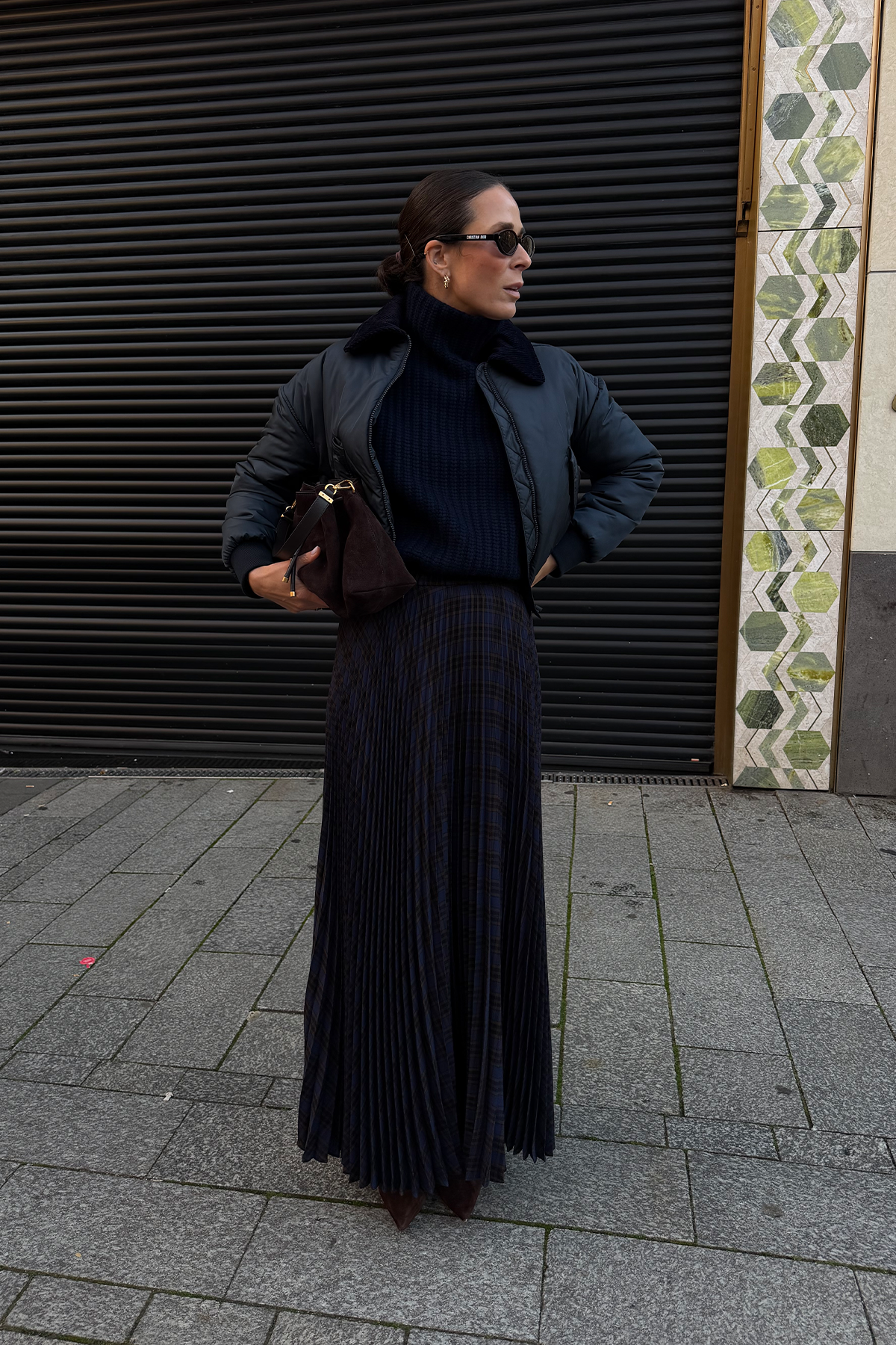 Bomberjacke in marine
