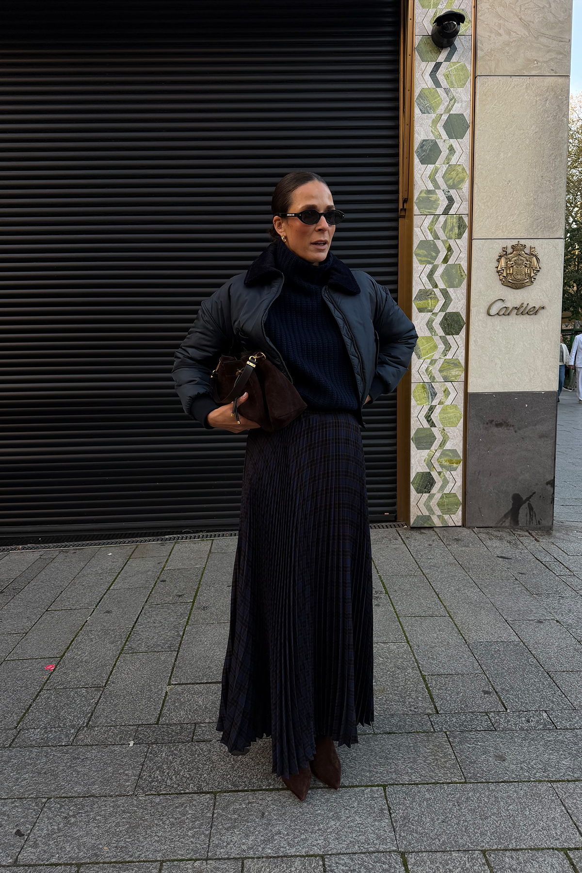 Bomberjacke in marine