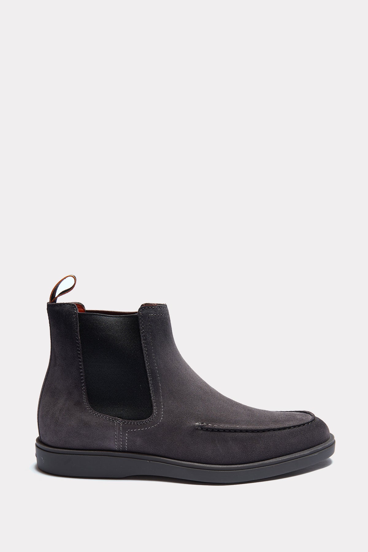 Veloursleder Boots in grau