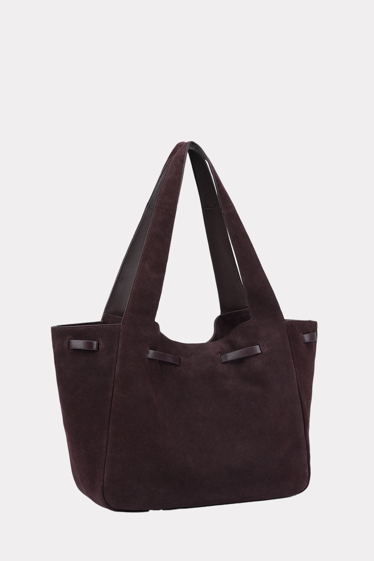 Wildledertasche in aubergine