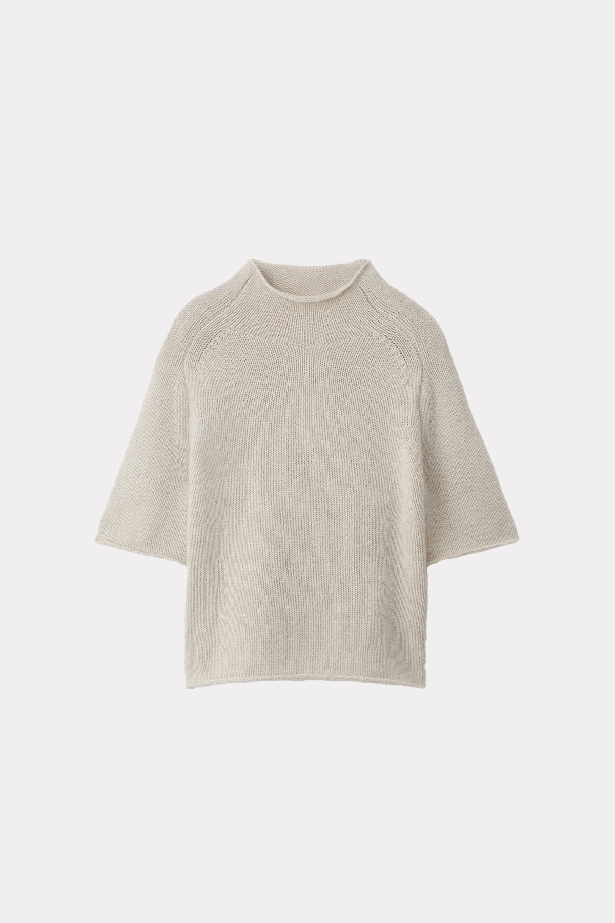Kaschmir-Kurzarmpullover 'Fride' in beige