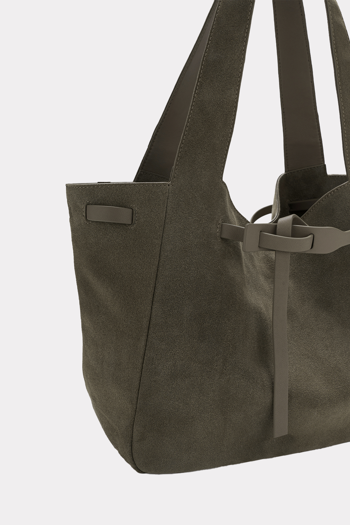 Wildledertasche in moosgrün