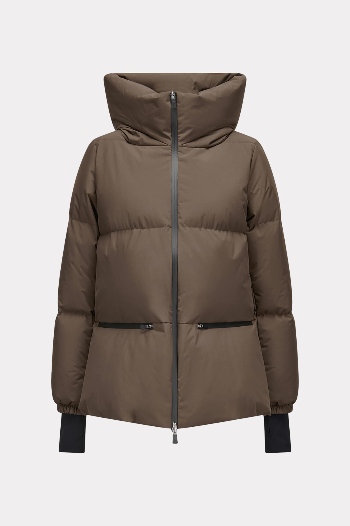 Short down jacket in blue/white