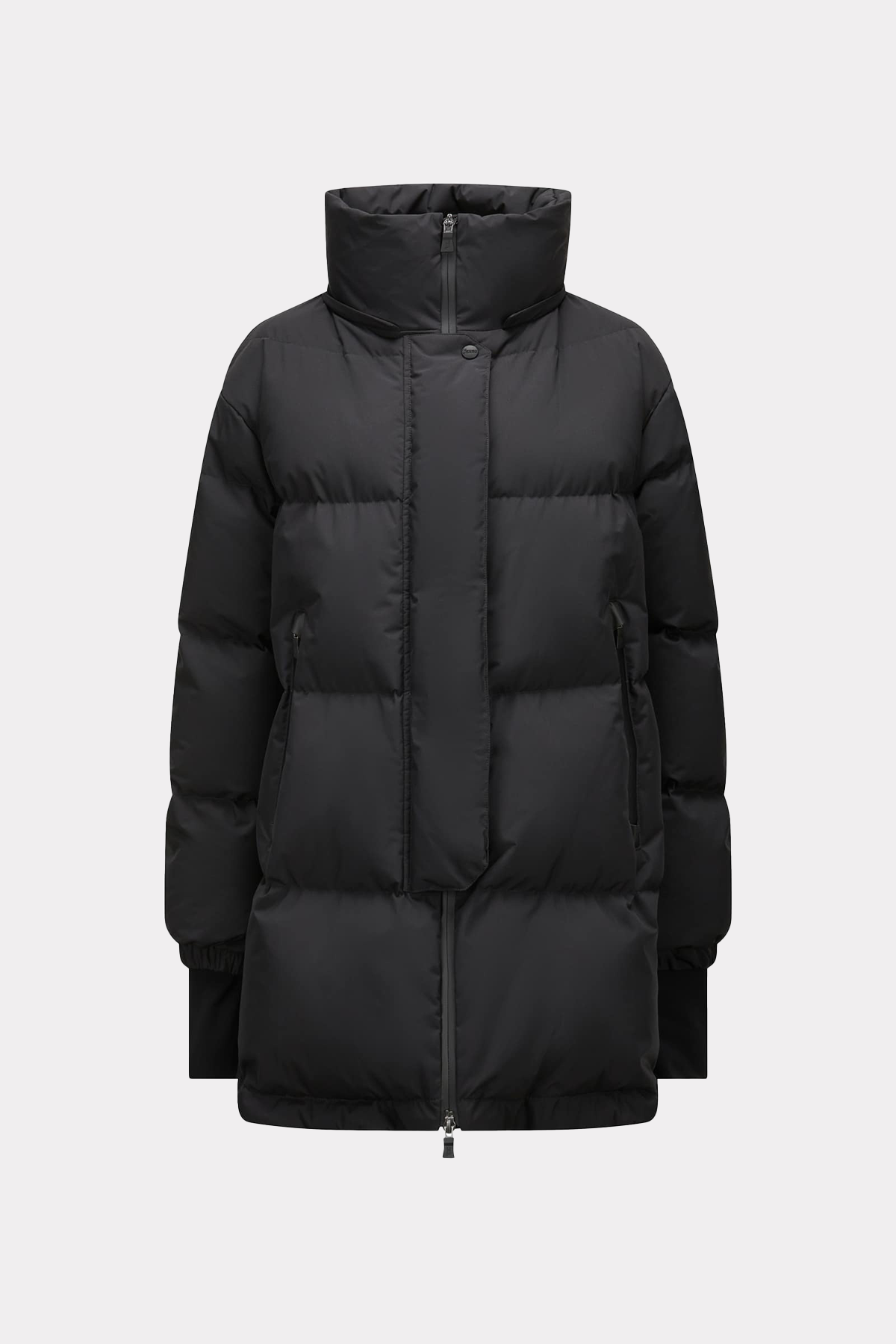 Short down jacket in blue/white
